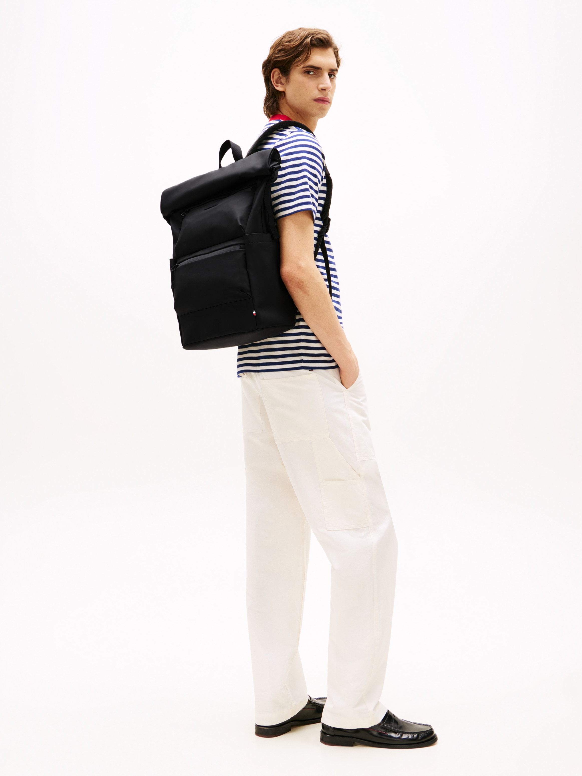 Tommy Hilfiger Freizeitrucksack »TH TPU ROLLTOP BACKPACK«, Reise, Unisex Travelbag mit praktischer Vordertasche