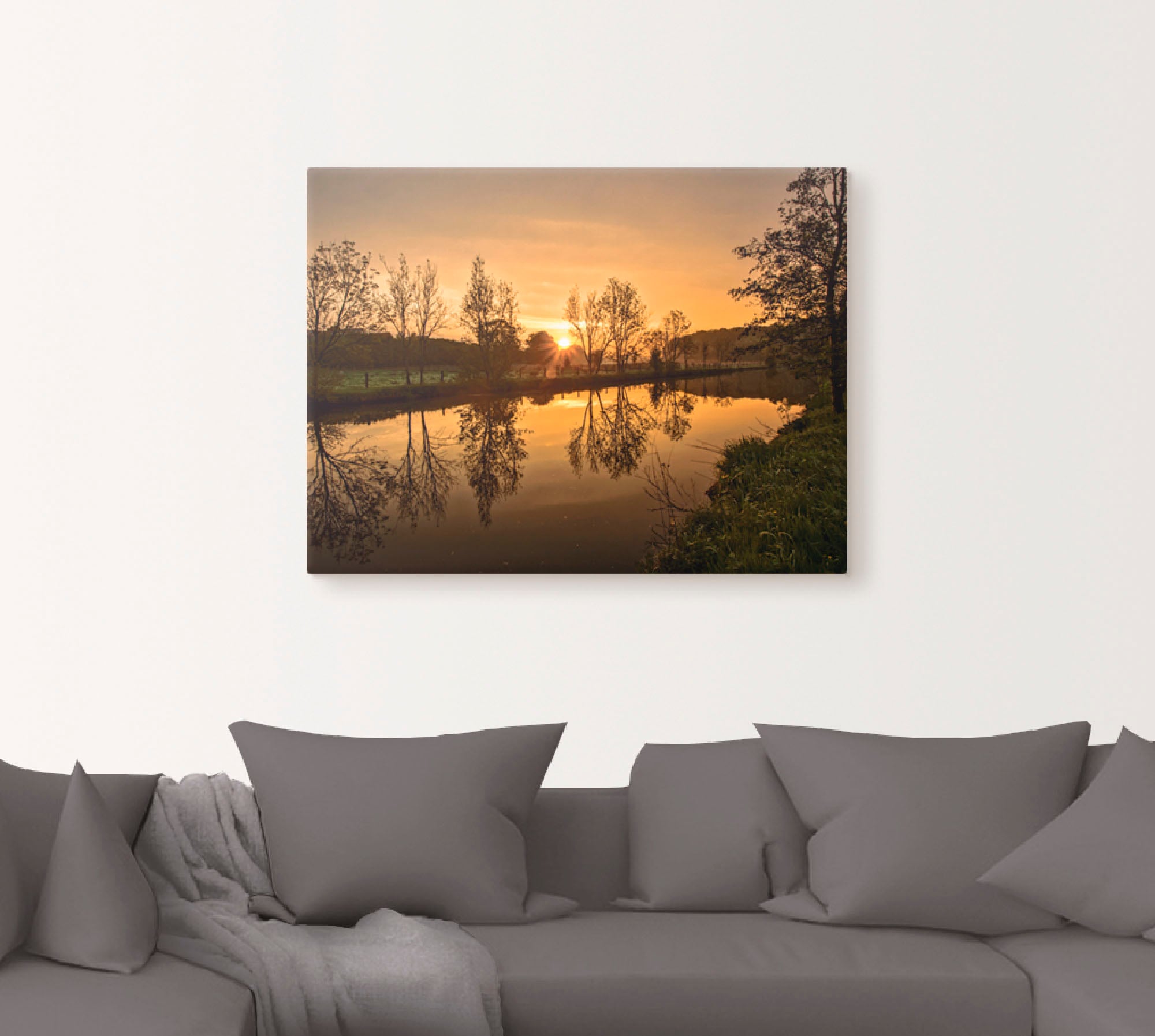 Artland Leinwandbild "goldener Morgen", Sonnenaufgang & -untergang, (1 St.) günstig online kaufen