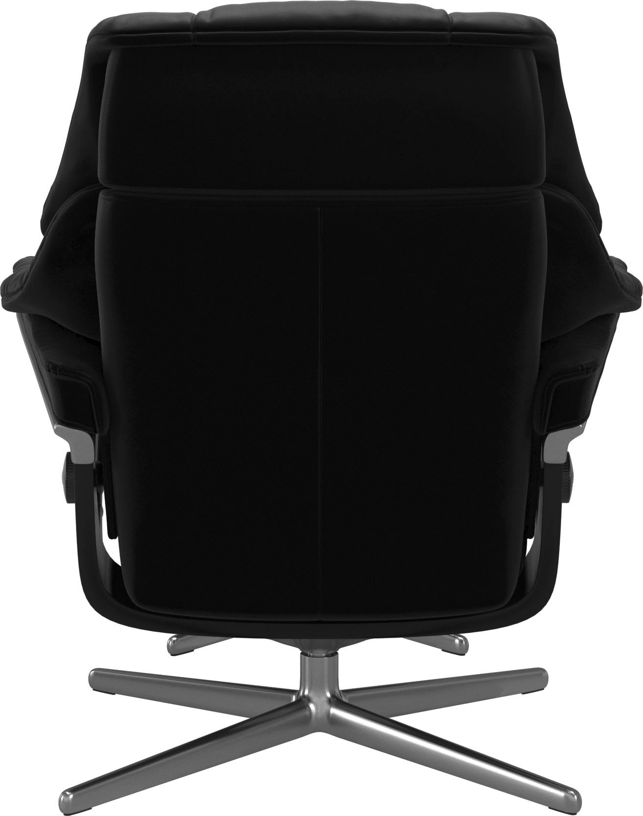 Stressless® Relaxsessel »Reno«, (Set, Relaxsessel mit Hocker), mit Hocker, mit Cross Base, Größe S, M & L, Holzakzent Schwarz