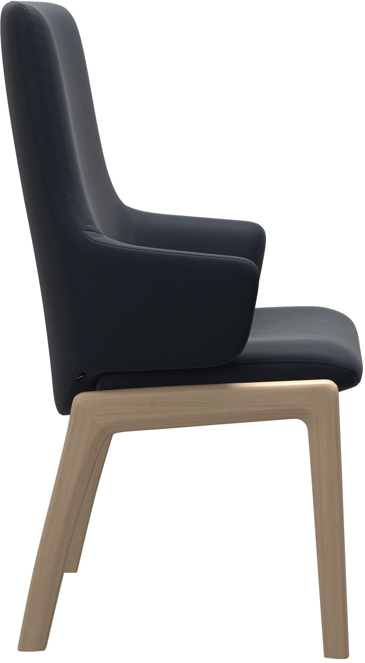 Stressless® Polsterstuhl »Laurel«, Leder PALOMA, High Back mit Armlehne, Größe L, mit abgerundeten Beinen in Schwarz