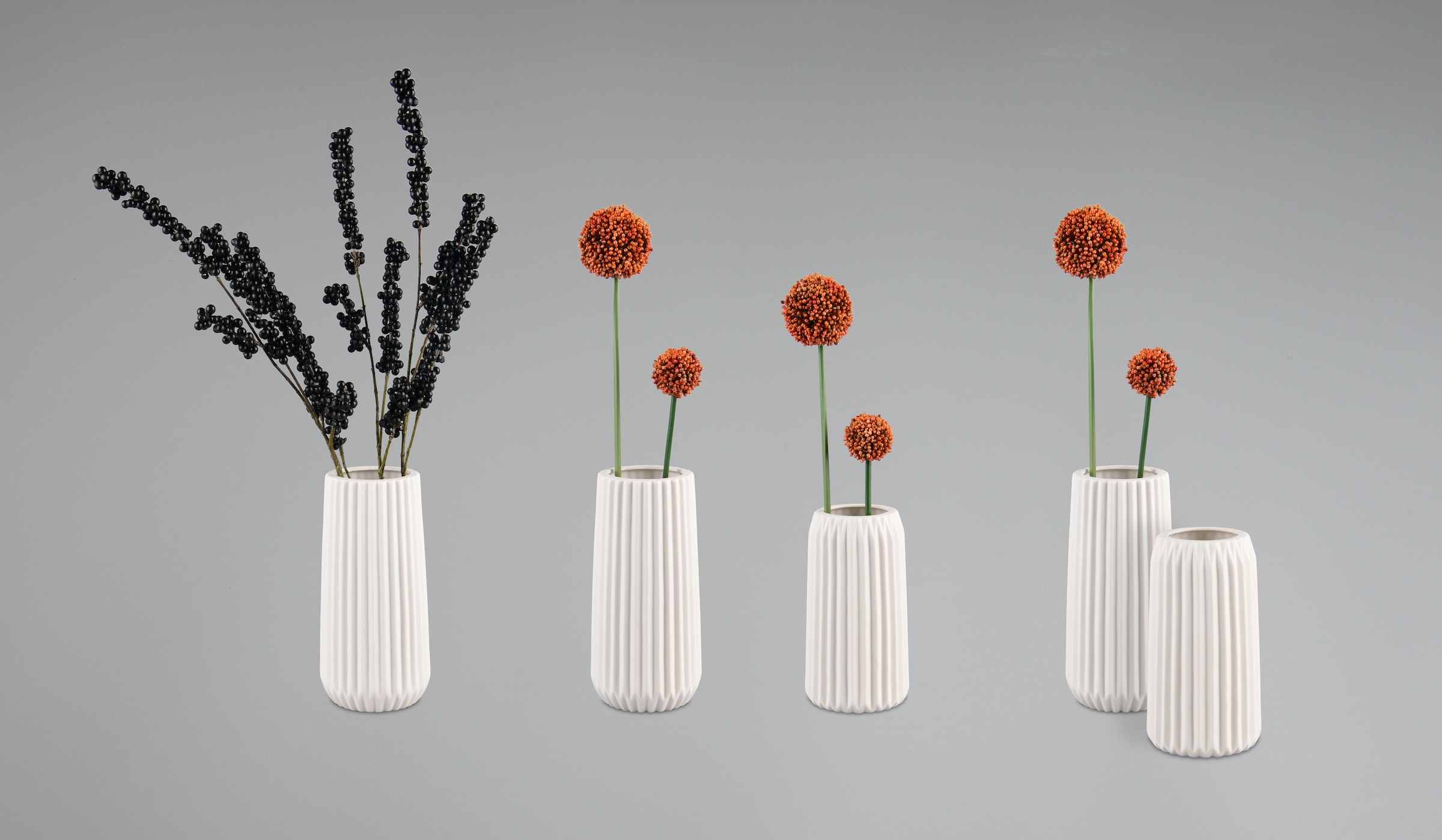 MIRRORS AND MORE Dekovase »RUFFLE« Schlichte, zeitlose Dekovase