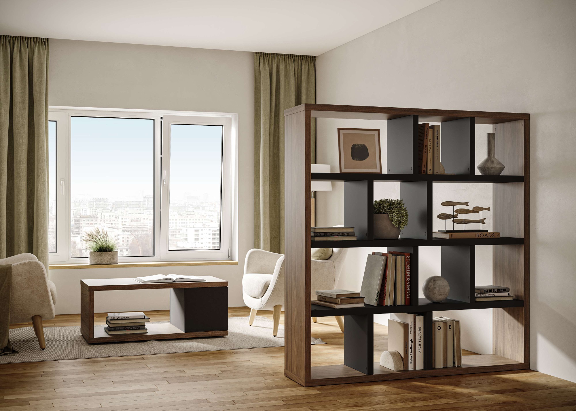 TemaHome Bücherregal »Berlin Regal 150 cm breit, Raumteiler, Mehrzweckregal günstig online kaufen