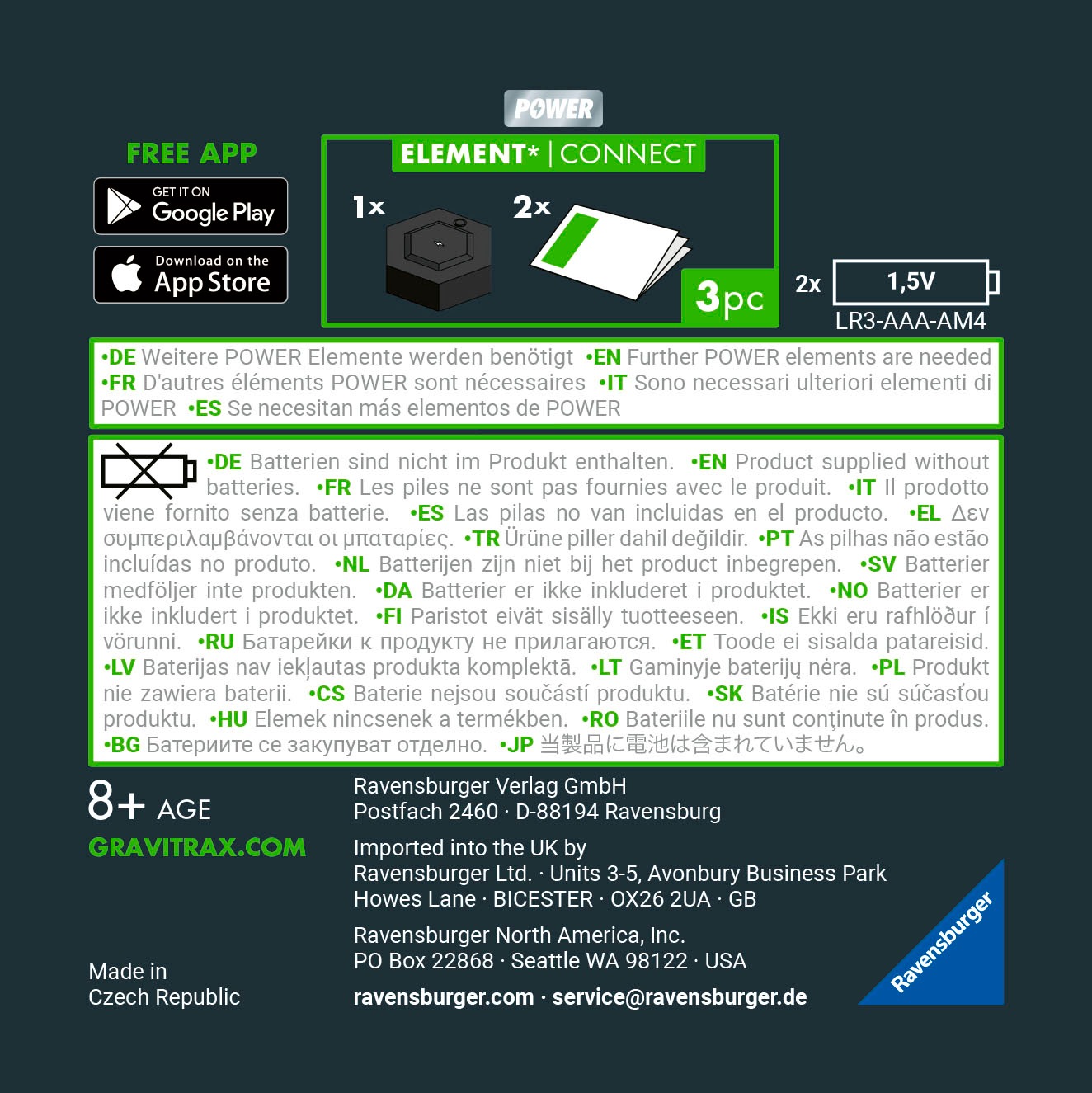 Ravensburger Kugelbahn-Bausatz »GraviTrax POWER Element Connect«