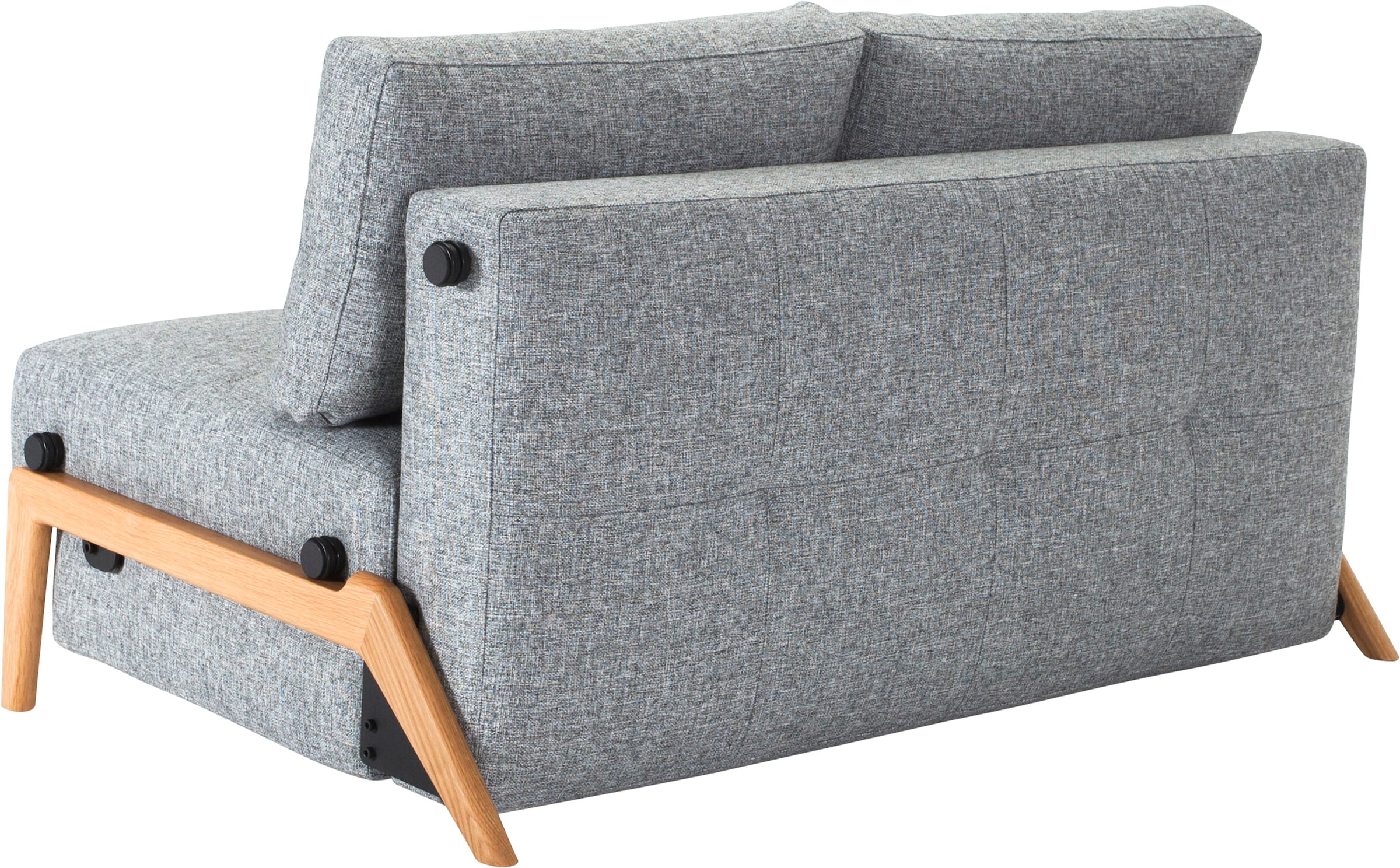 INNOVATION LIVING ™ Schlafsofa »Cubed 3-Sitzer bequem und komfortabel, skandinavisches Design«, Kompaktes Bettsofa mit Füßen aus Eiche