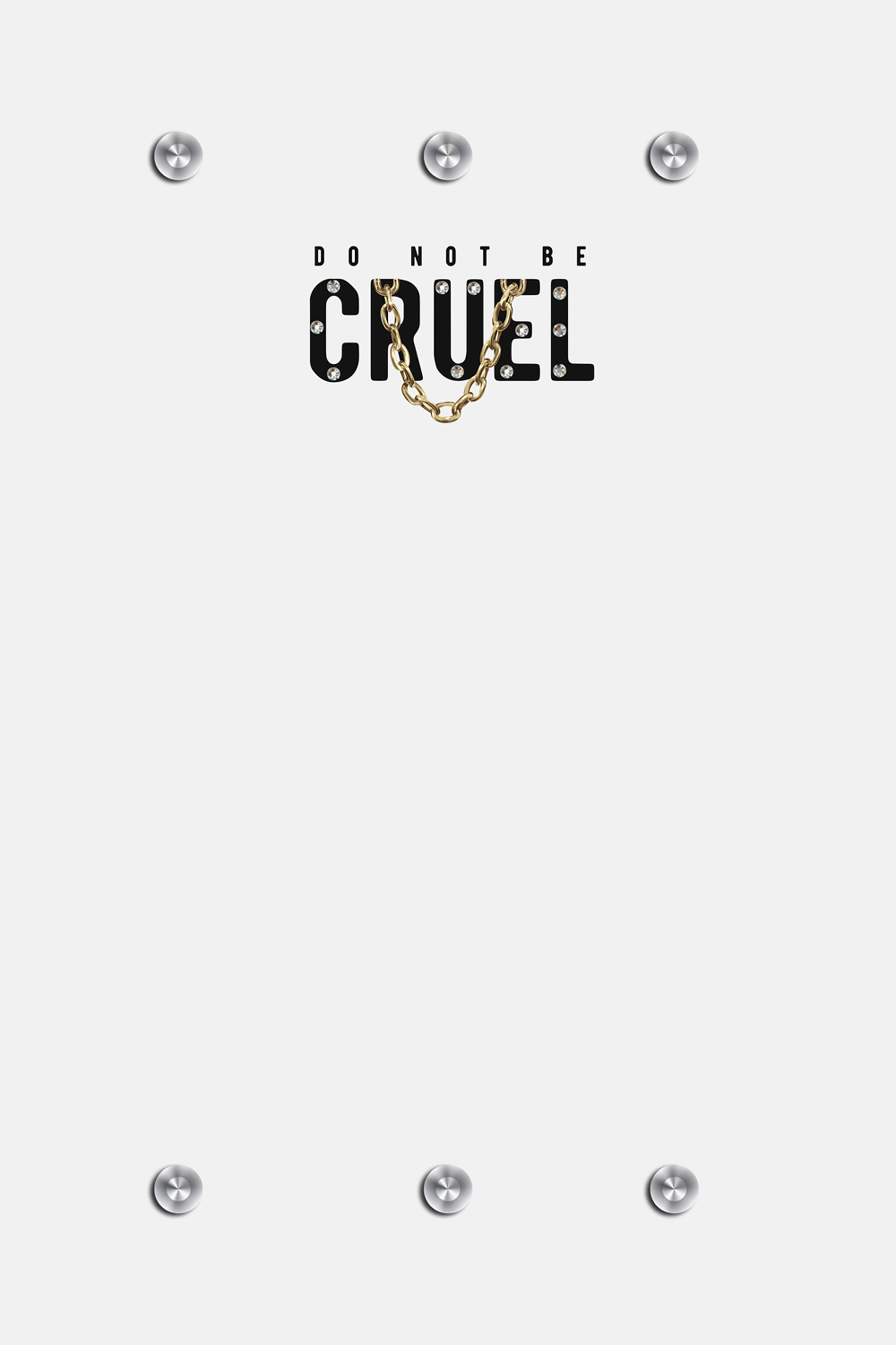 queence Garderobenleiste »DO NOT BE CRUEL«, mit 6 Haken, 80 x 120 cm günstig online kaufen