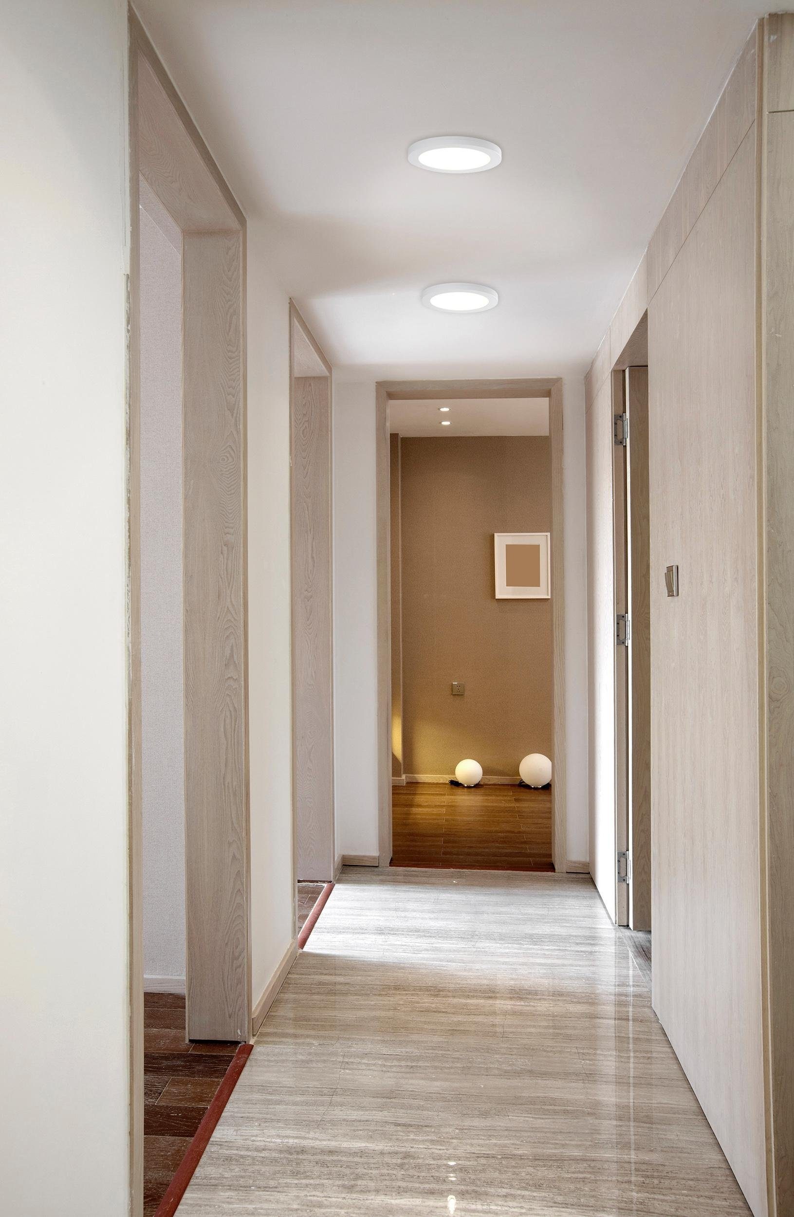 näve LED Deckenleuchte »Bonus«, 1 flammig, Leuchtmittel LED-Modul | LED fest integriert, inkl. 150x LED´s total 24W 3000K/4000K/6000K über Gehäuseschaltung