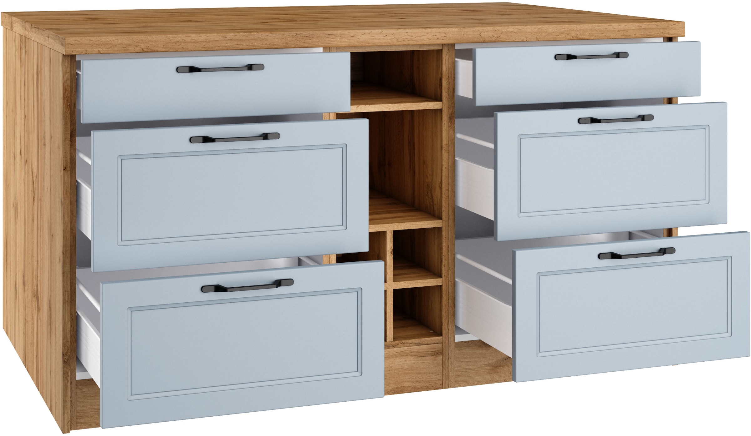 KOCHSTATION Kücheninsel »KS-Lana, Breite 153 cm«, MDF-Fronten, Arbeitsplatte 38mm stark