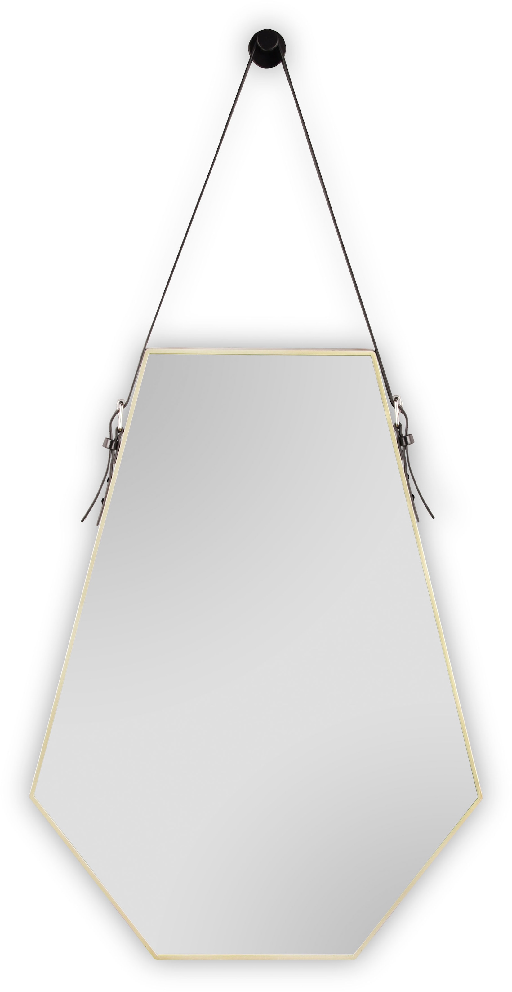MIRRORS AND MORE Dekospiegel »Emmi«, (1 St.), sechseckige Form, dekoratives Lederband