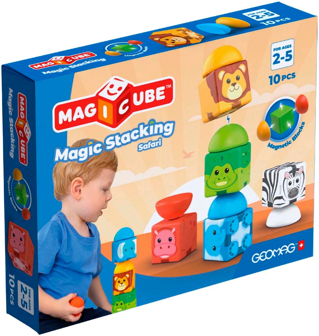 GEOMAG Magnetspielbausteine »Magicube, Blocks Stacking Safari 10« bunt