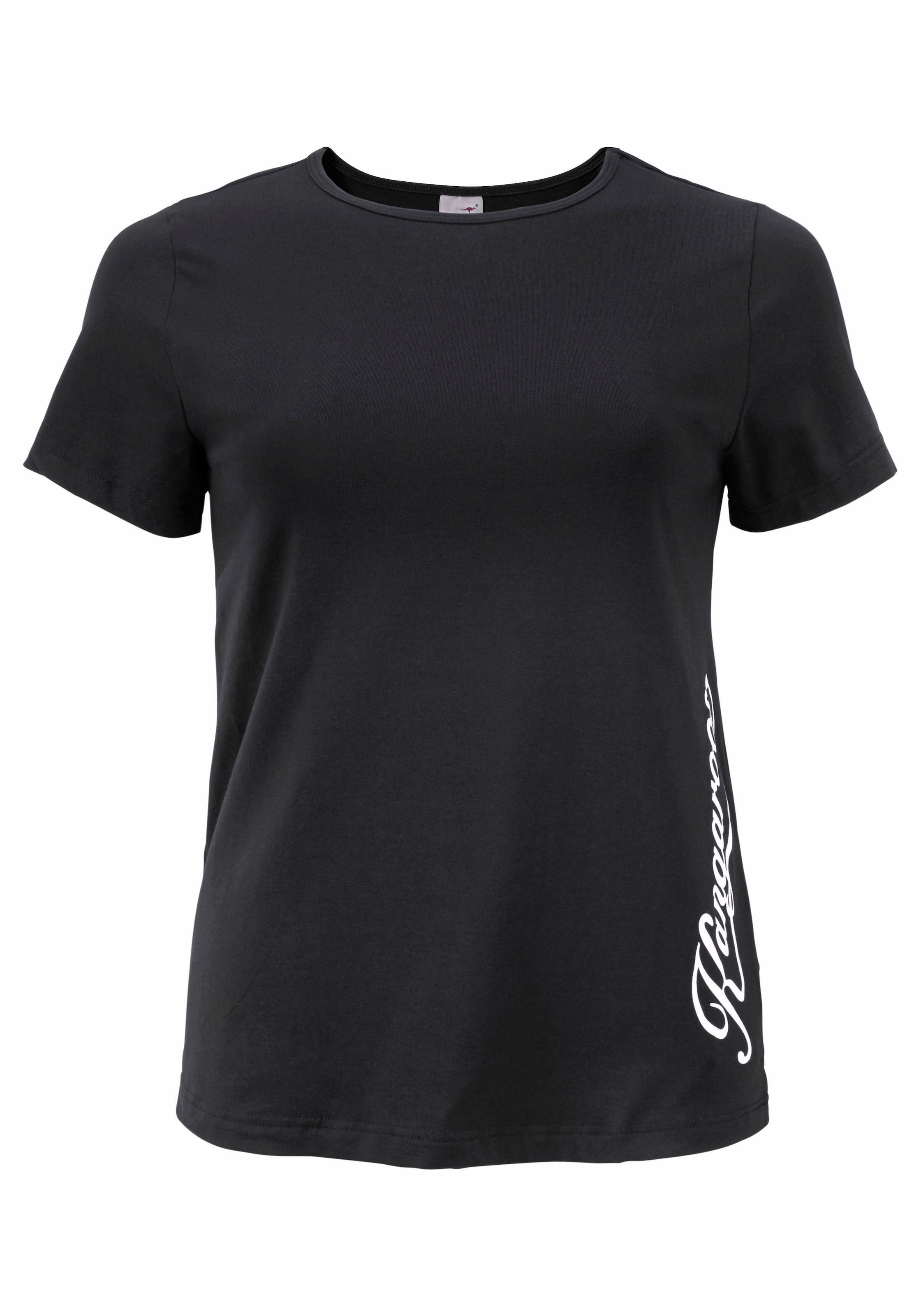 KangaROOS T-Shirt, Kurzarm, figurumspielend, unifarben, Rundhalsausschnitt, casual
