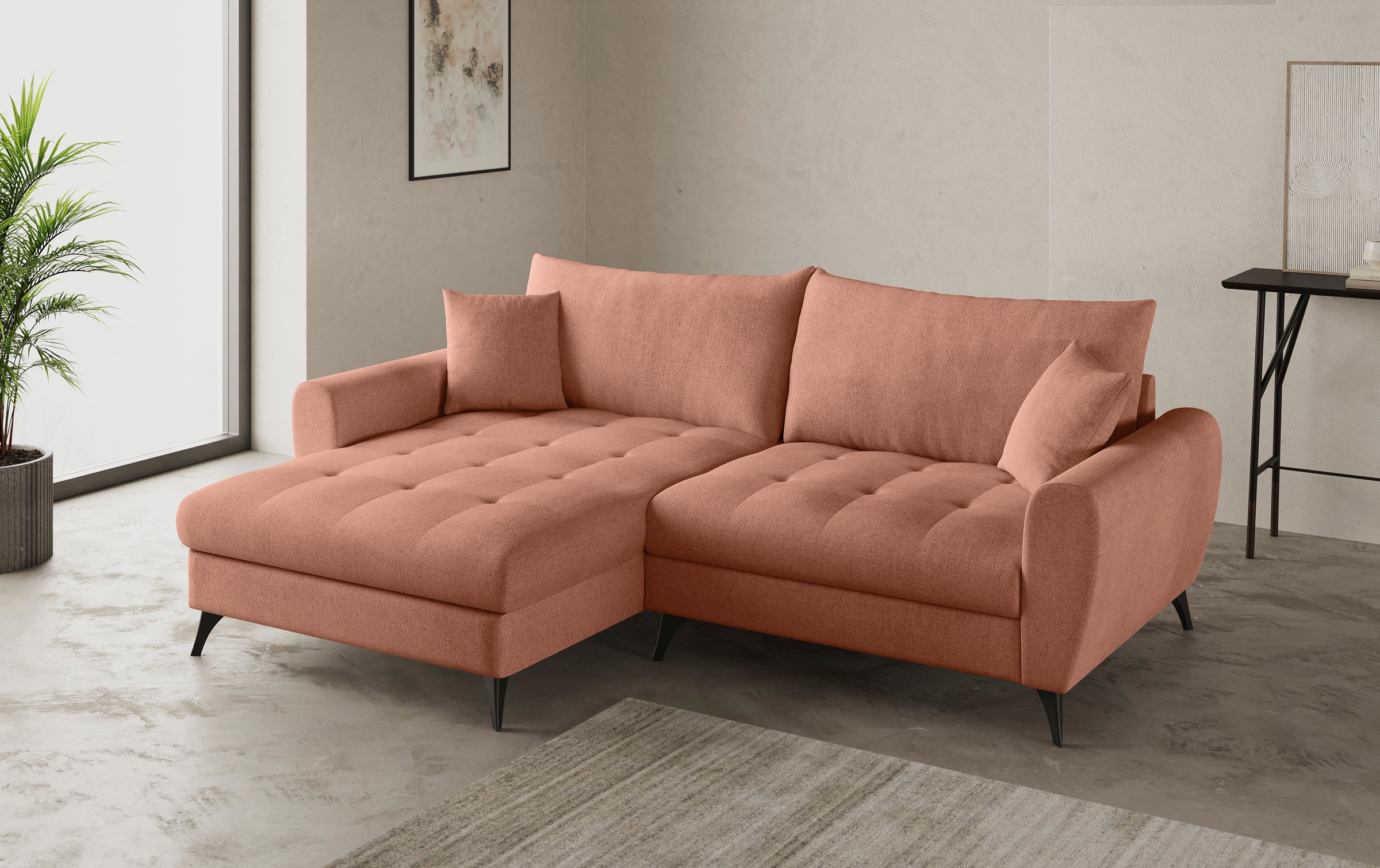 Mr. Couch Ecksofa »Blackburn II L-Form«, Wahlweise mit Kaltschaumpolsterung bis 140 kg belastbar