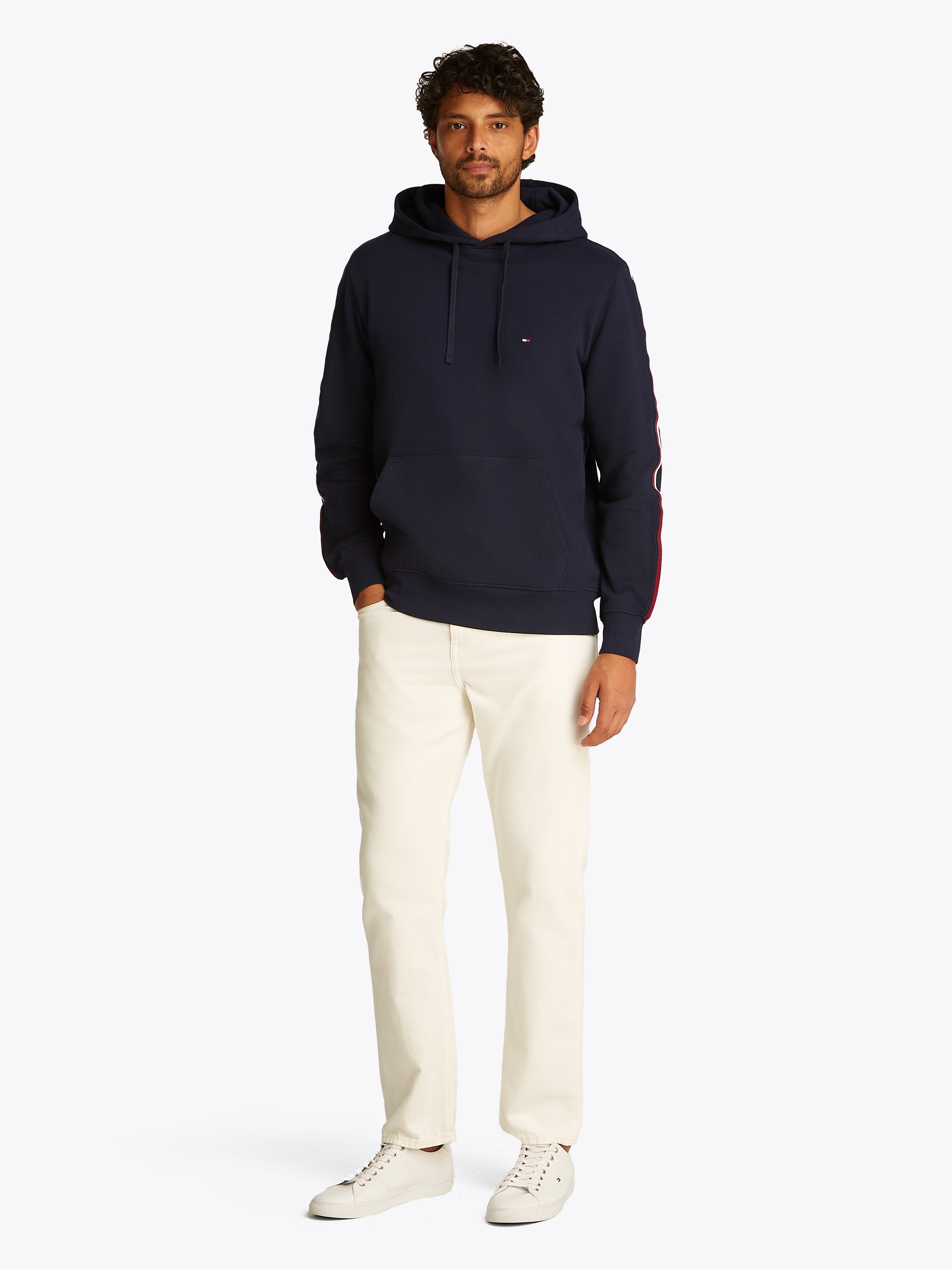 Tommy Hilfiger Hoodie »GLOBAL STRIPE HOODY«, mit Streifen in Tommy farbe auf dem Ärmel

