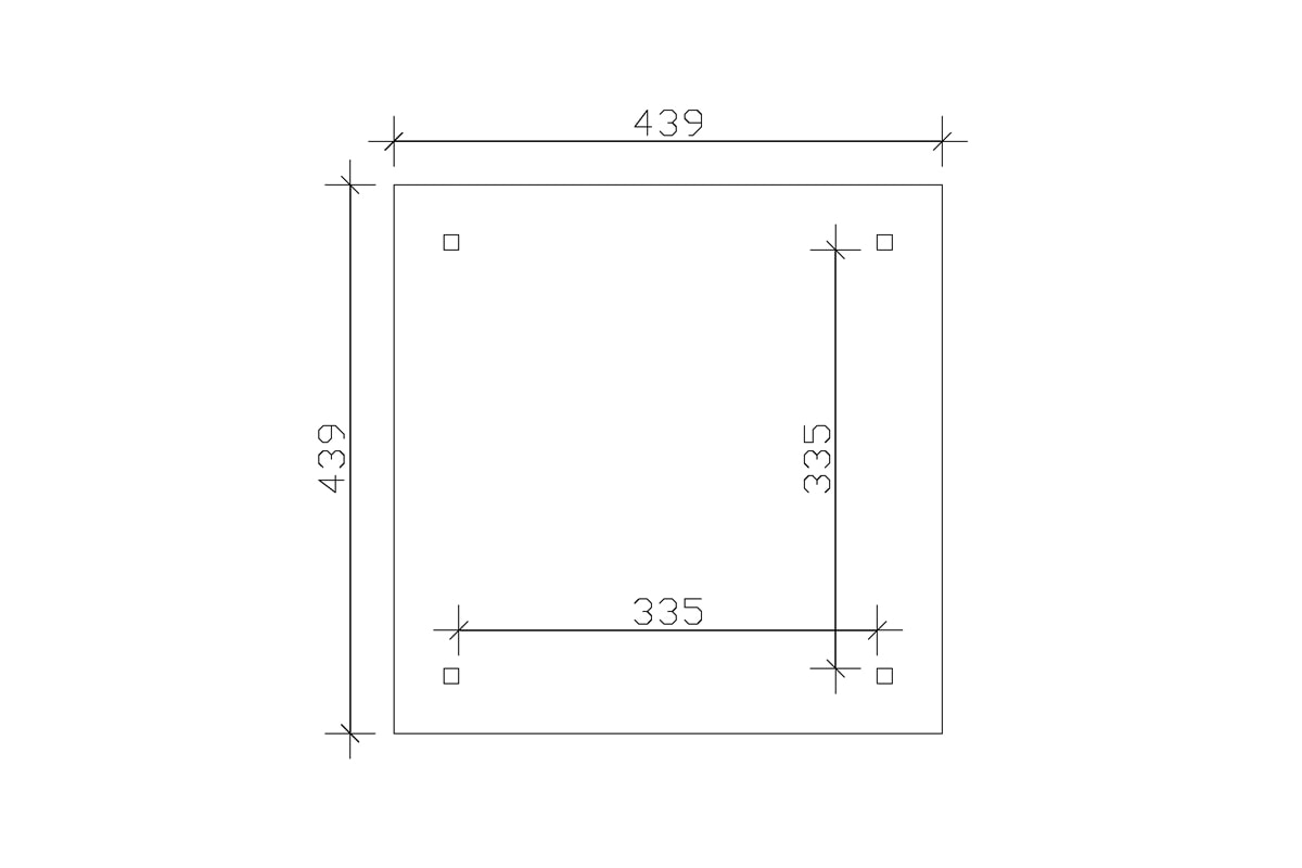 Skanholz Pavillon »Cannes 2«, 4-Eck, BxT: 439x439 cm
