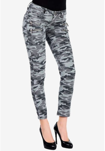 Cipo & Baxx Slim-fit-Jeans, mit trendigem Military-Muster kaufen