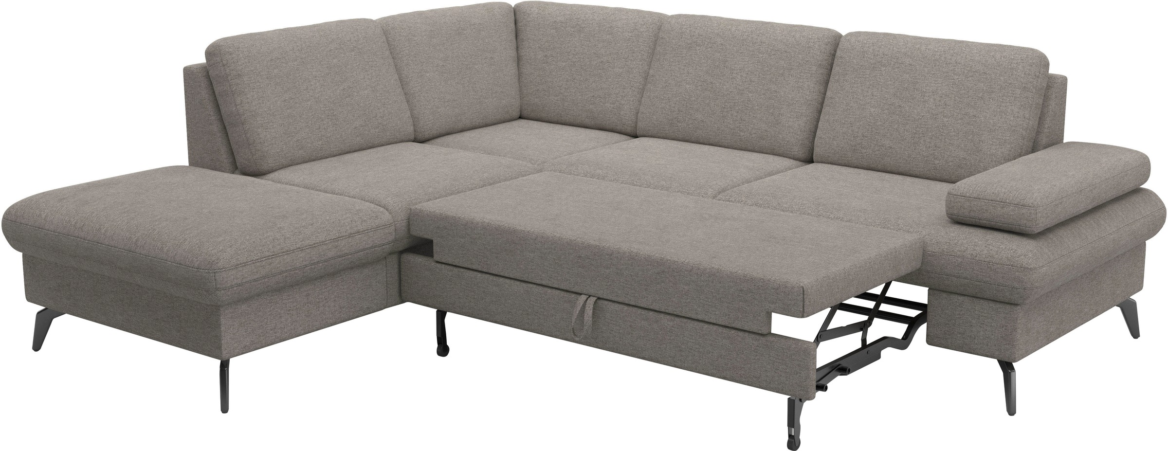 sit&more Ecksofa »Morris Jubi L-Form«, inkl. Armteilfunktion und 1 Zierkissen, wahlweise mit Bettfunktion
