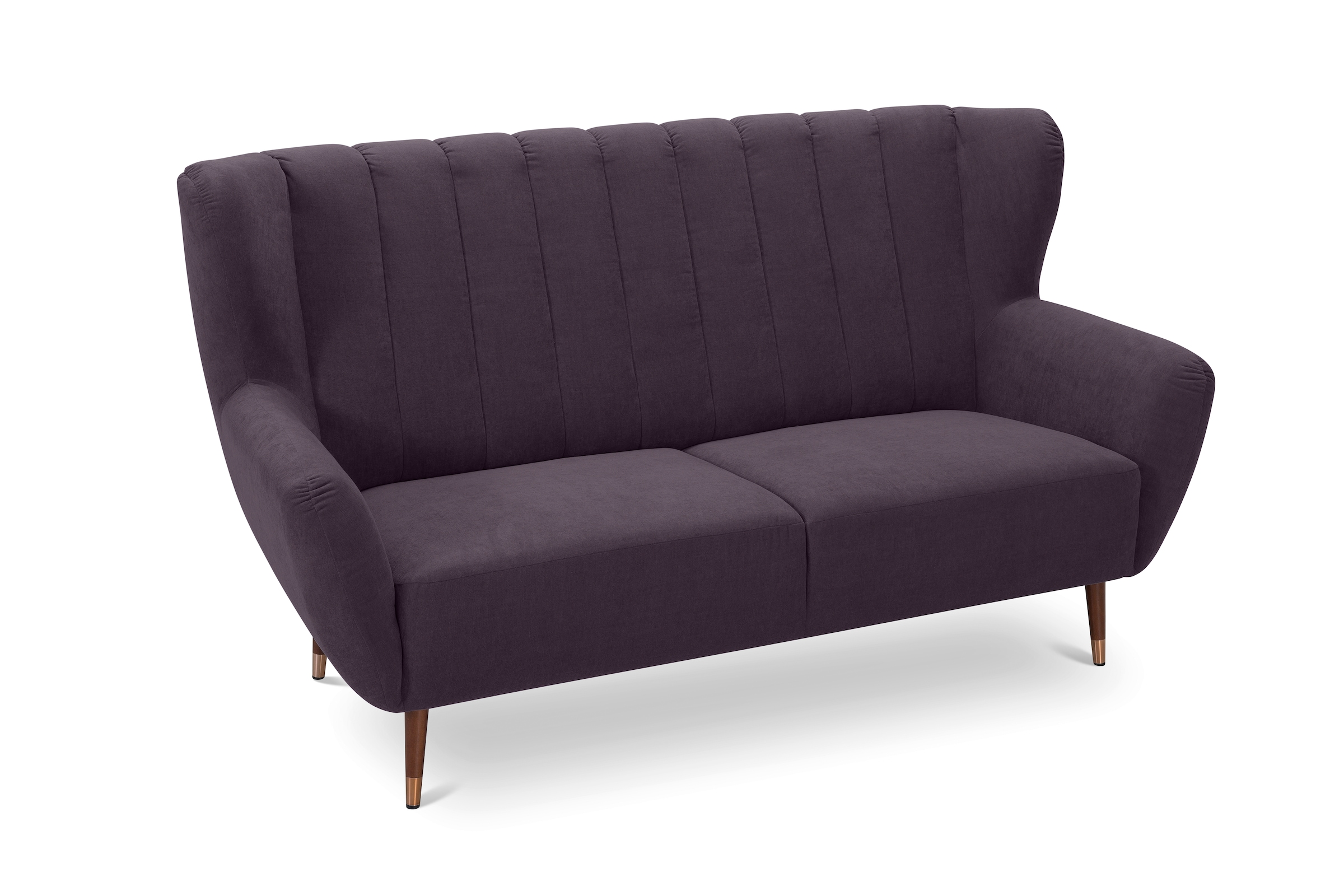 exxpo - sofa fashion 3-Sitzer »Polly, bequem mit hoher Rückenlehne, hohe Füße, Ohrensesselcouch«, Küchensofa, mit hochwertigen Bezügen
