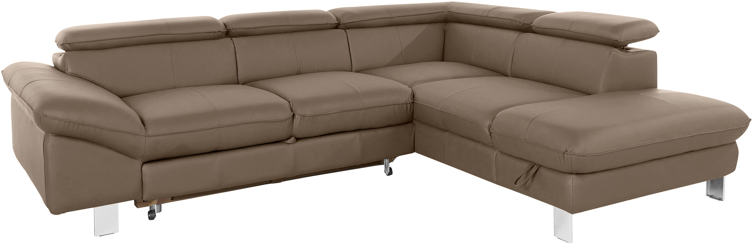 COTTA Ecksofa »Driver L-Form«, mit Kopfteilverstellung, wahlweise mit Bettfunktion & Bettkasten