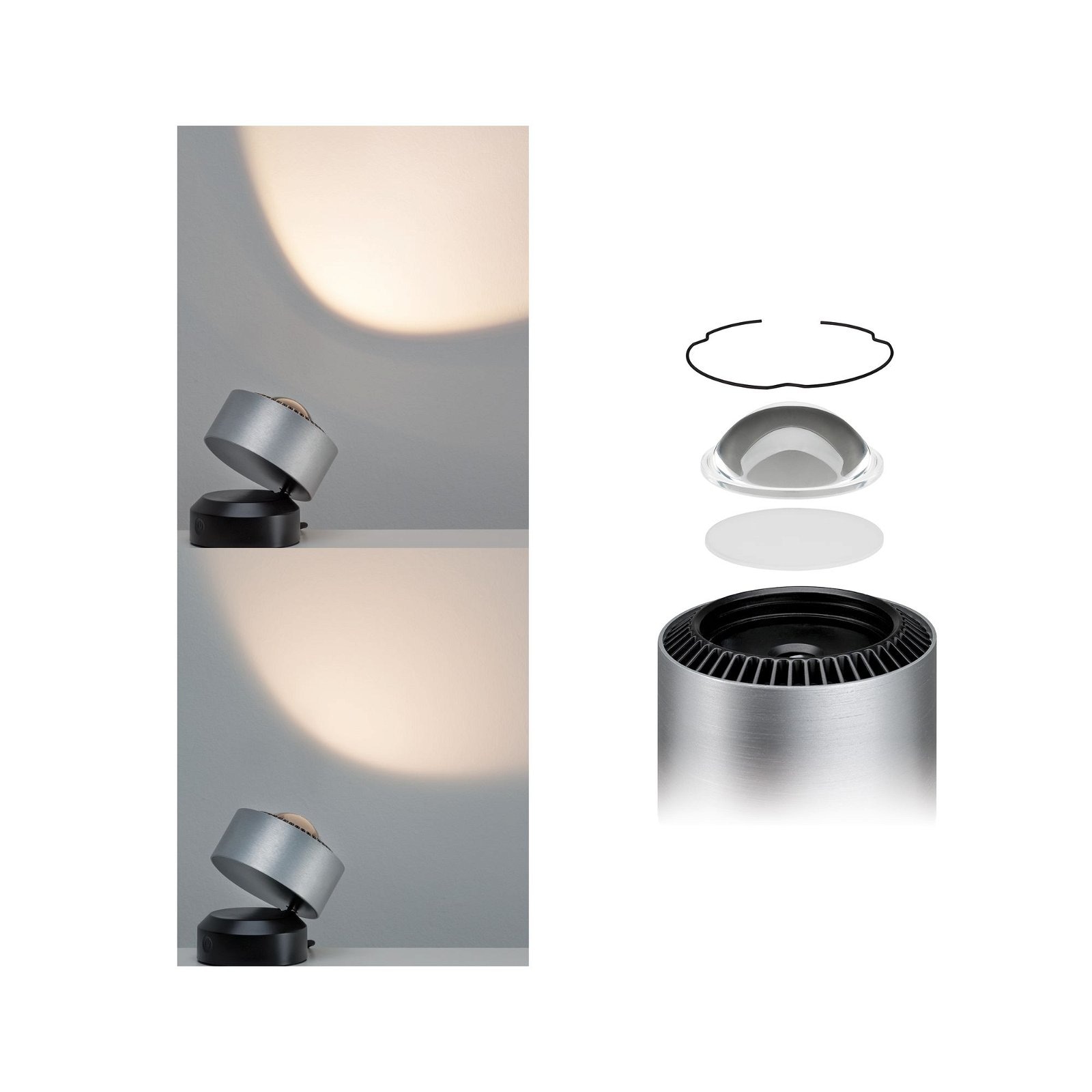 Paulmann LED Tischleuchte »Aldan 1x3,5W Schwarz/Alu gebürstet 230V Aluminium«, 1 flammig, dimmbar