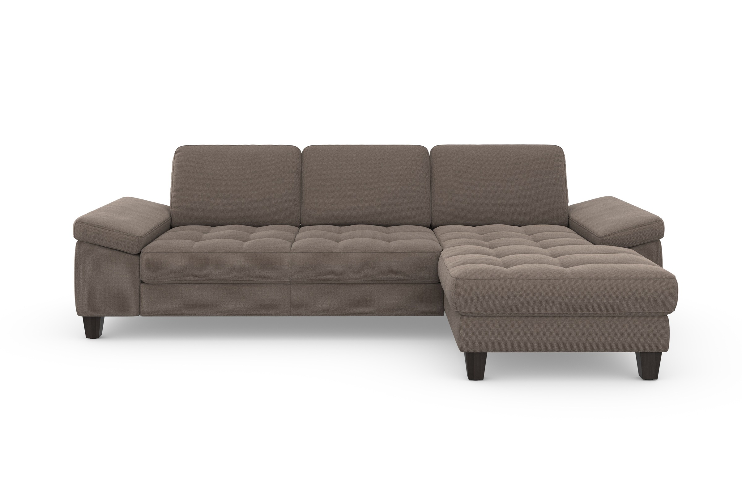 sit&more Ecksofa »Westham L-Form«, Recamiere, mit oder ohne Bettfunktion, Bettkasten, Füße wengefarben