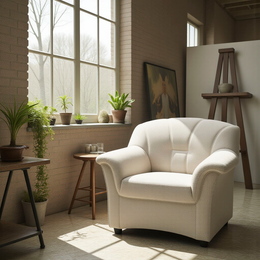 DOMO collection Sessel »Flores«, wahlweise mit Federkern (nicht bei Microfaser PRIMABELLE®-Struktur)