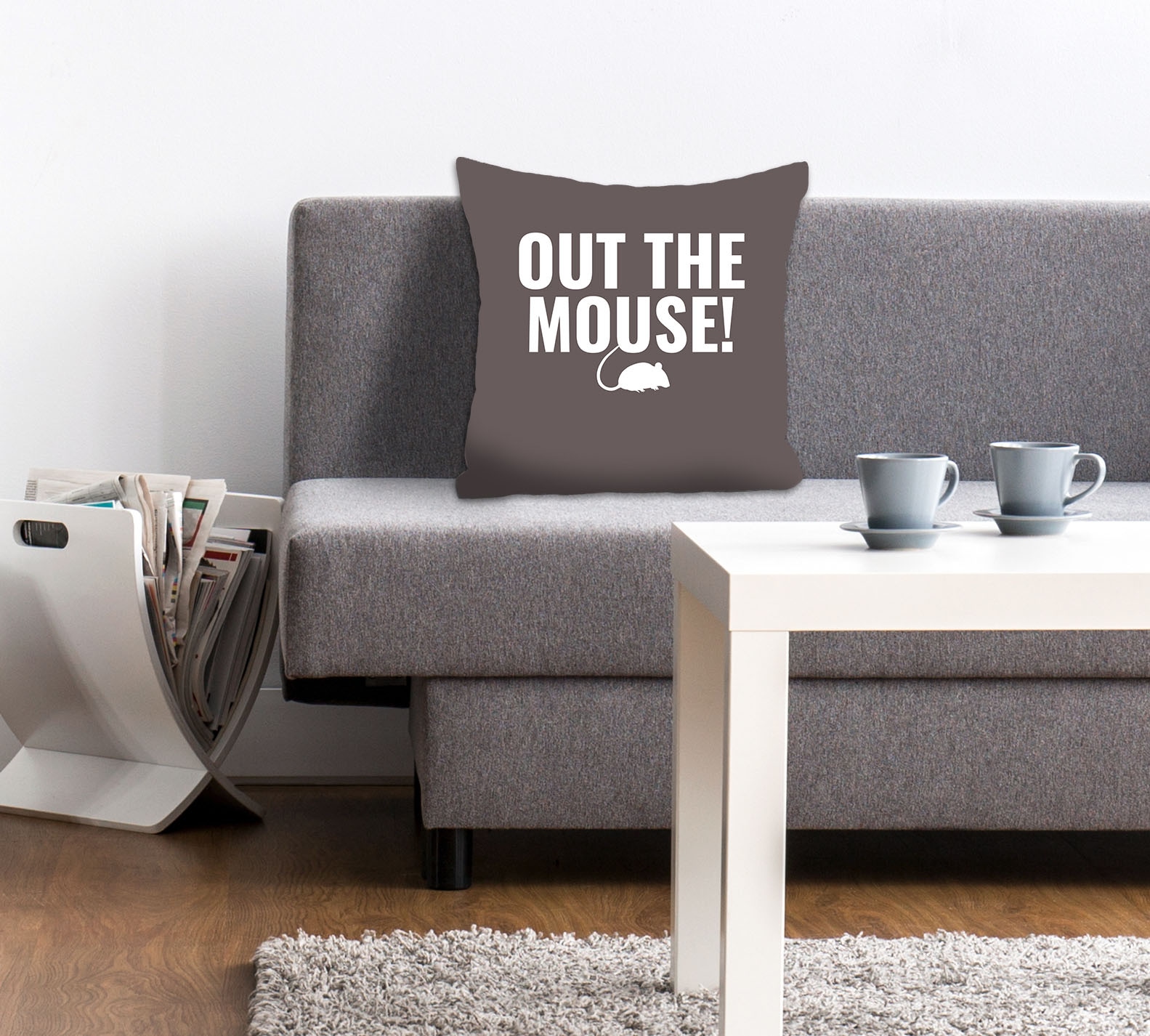 queence Dekokissen »OUT THE MOUSE!«, Kissenhülle ohne Füllung, 1 Stück günstig online kaufen