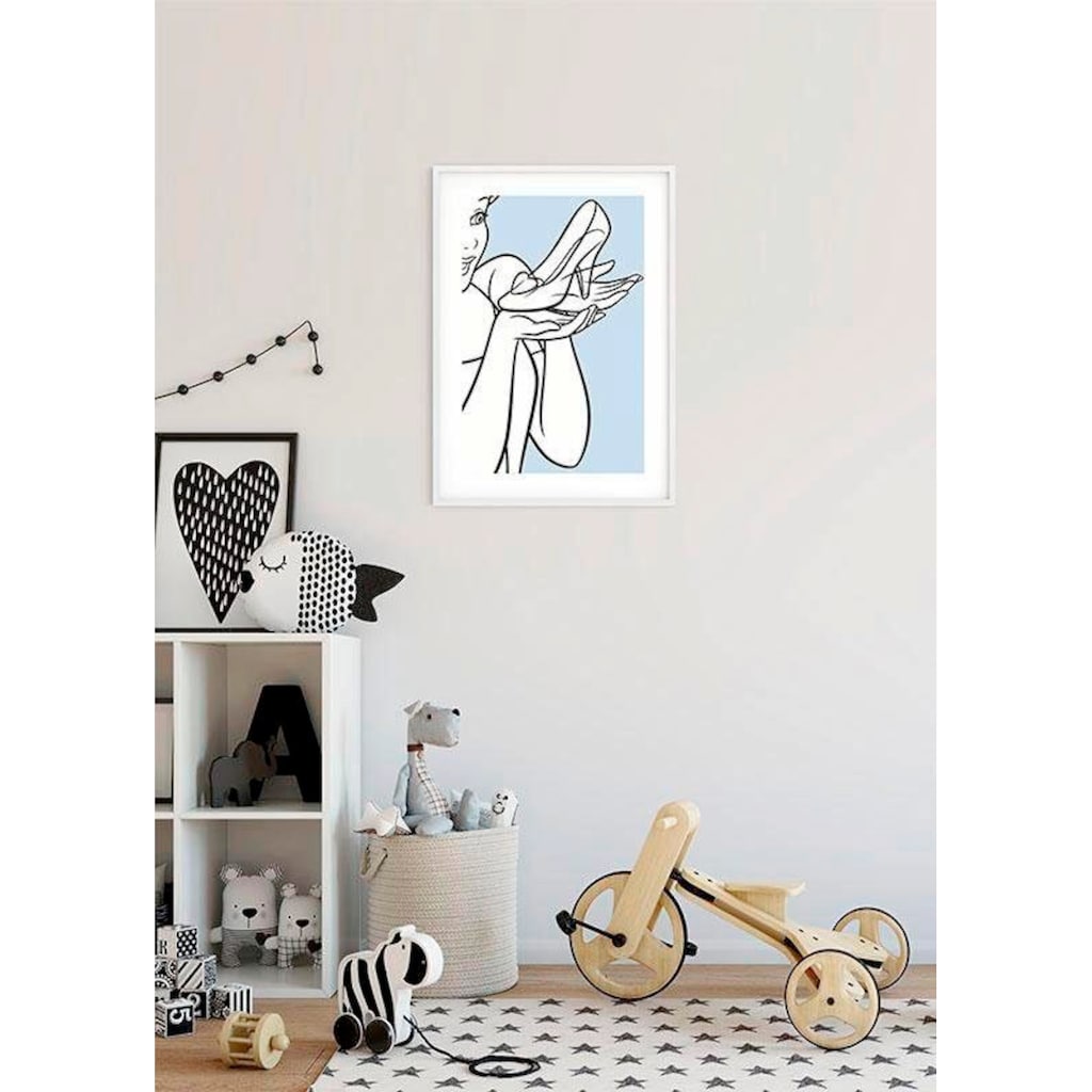 Komar Poster »Cinderella Glass Shoe«, Disney, (1 St.), Kinderzimmer, Schlafzimmer, Wohnzimmer