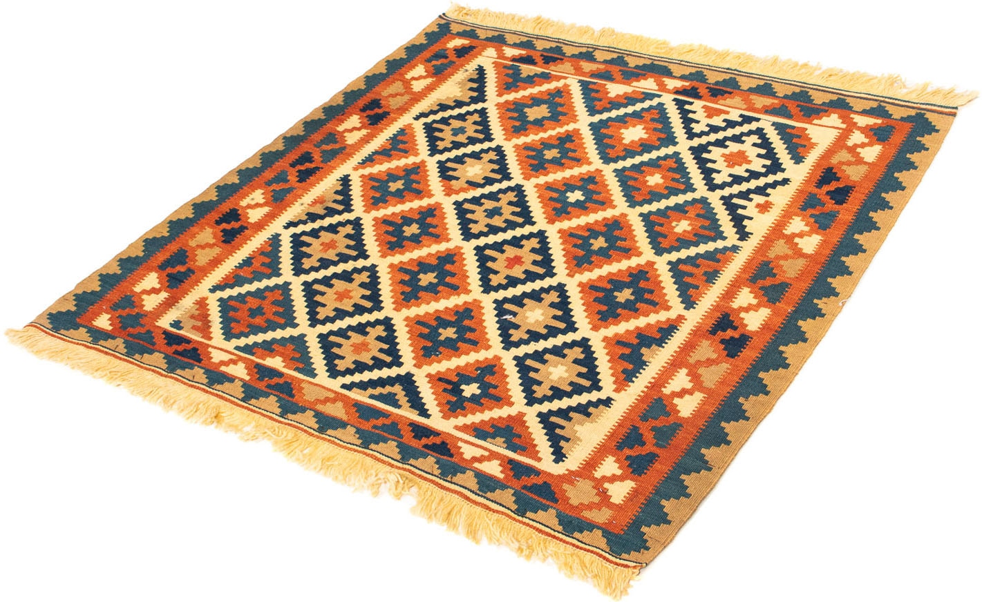 morgenland Wollteppich »Kelim - Oriental quadratisch - 100 x 100 cm - beige günstig online kaufen