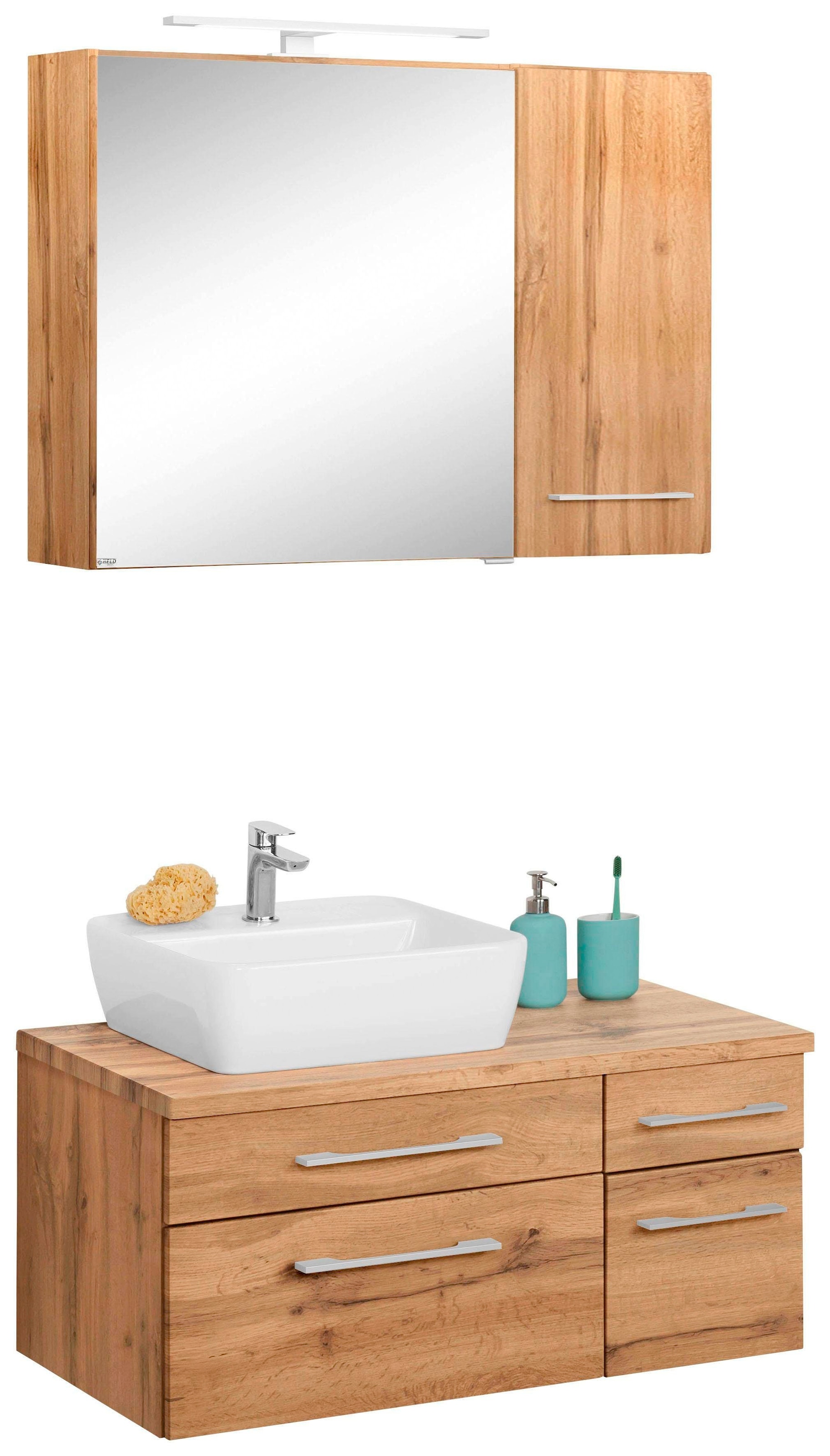 welltime Badmöbel-Set »Davos«, (3 St.), Breite 50 cm, mit extra Regal günstig online kaufen