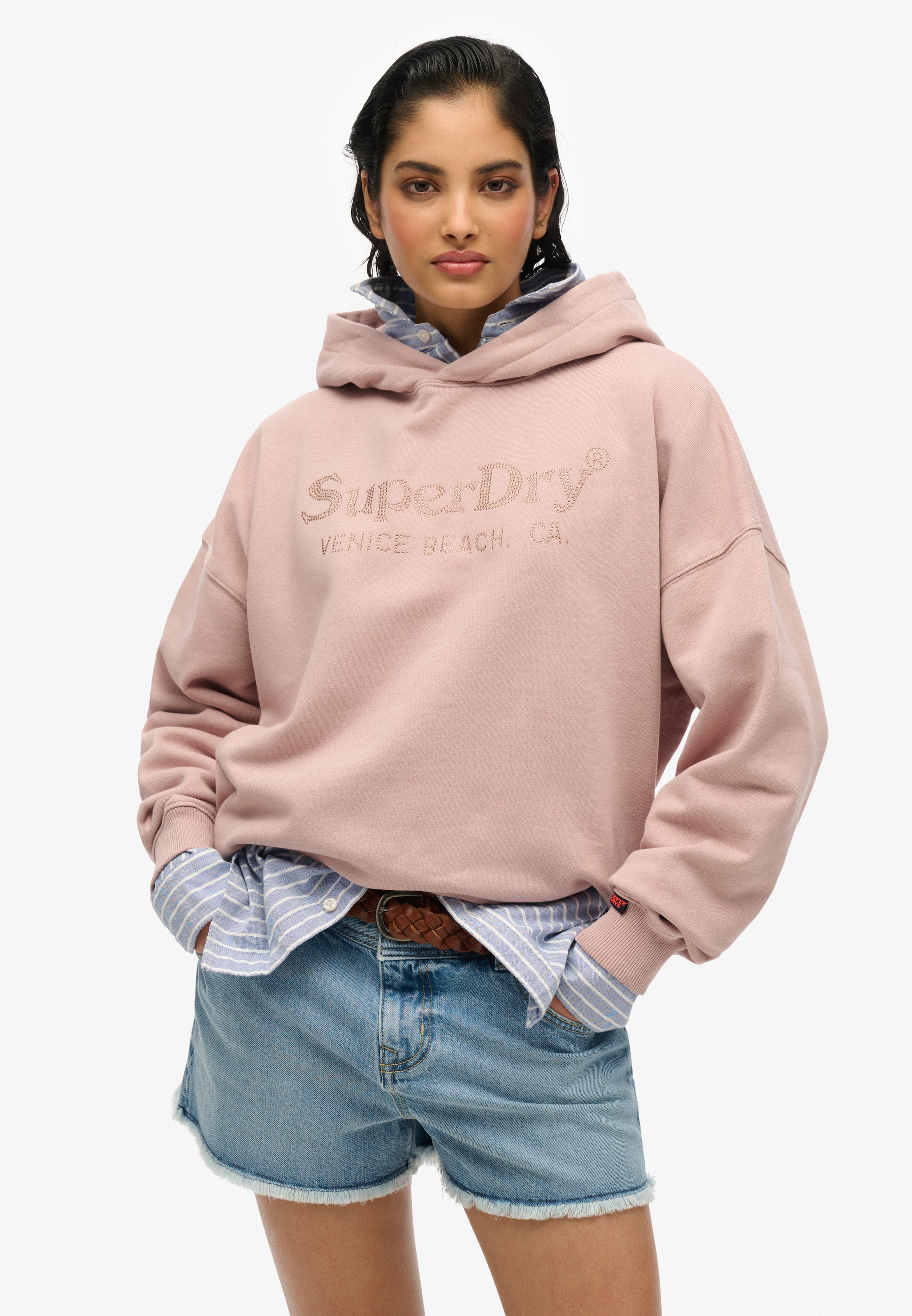 Superdry Kapuzensweatshirt »VENUE METALLIC RELAXED HOOD«

