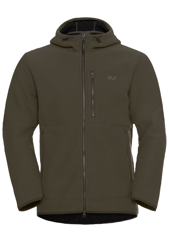Jack Wolfskin Fleecejacke »LAKE RIDGE HOODED JKT M«, mit Kapuze
