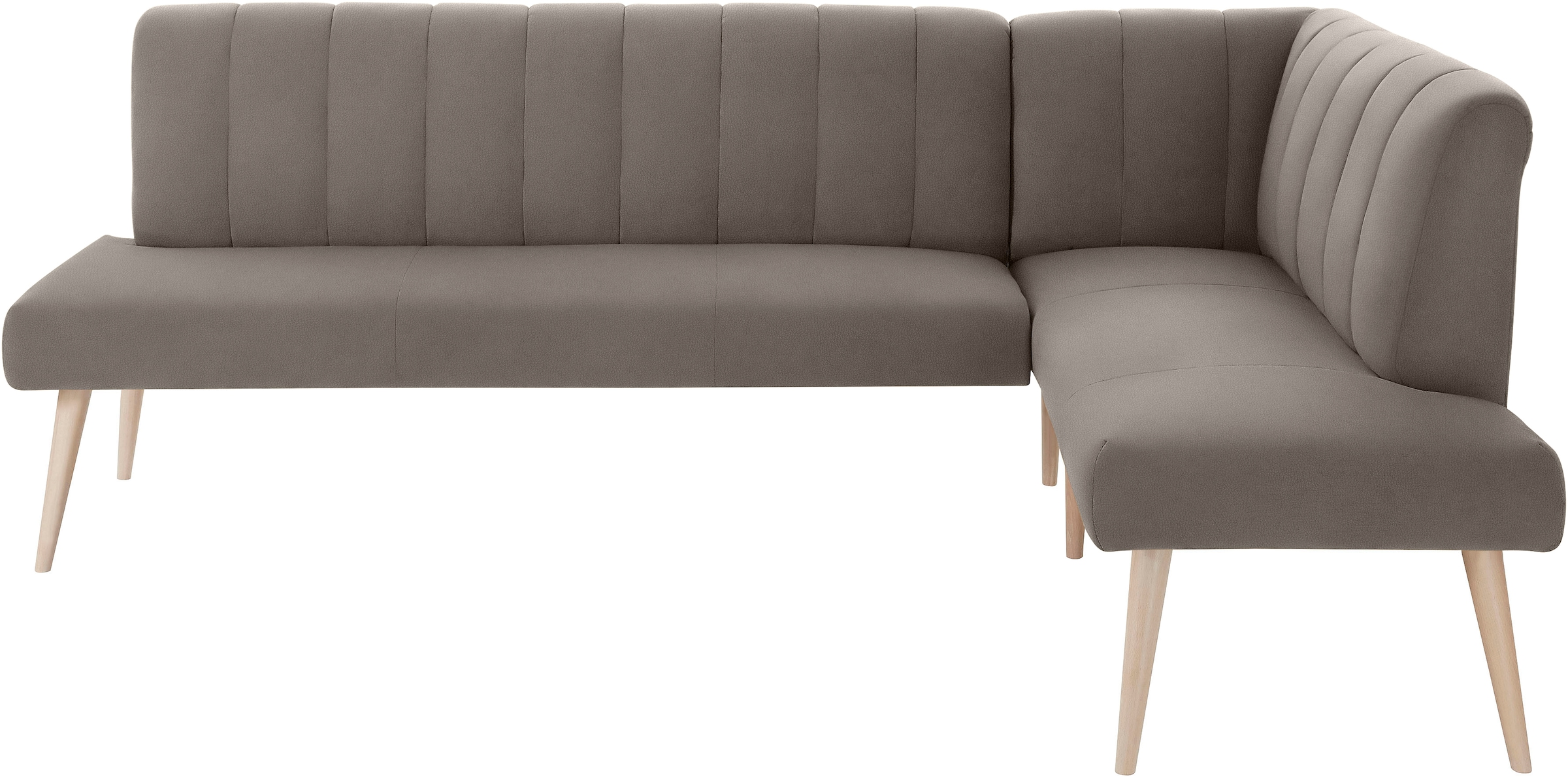 exxpo - sofa fashion Eckbank »Costa, moderne Rückensteppung, bequem und elegant, hoher Holzfuß«, hochwertig verarbeitet, Frei im Raum stellbar