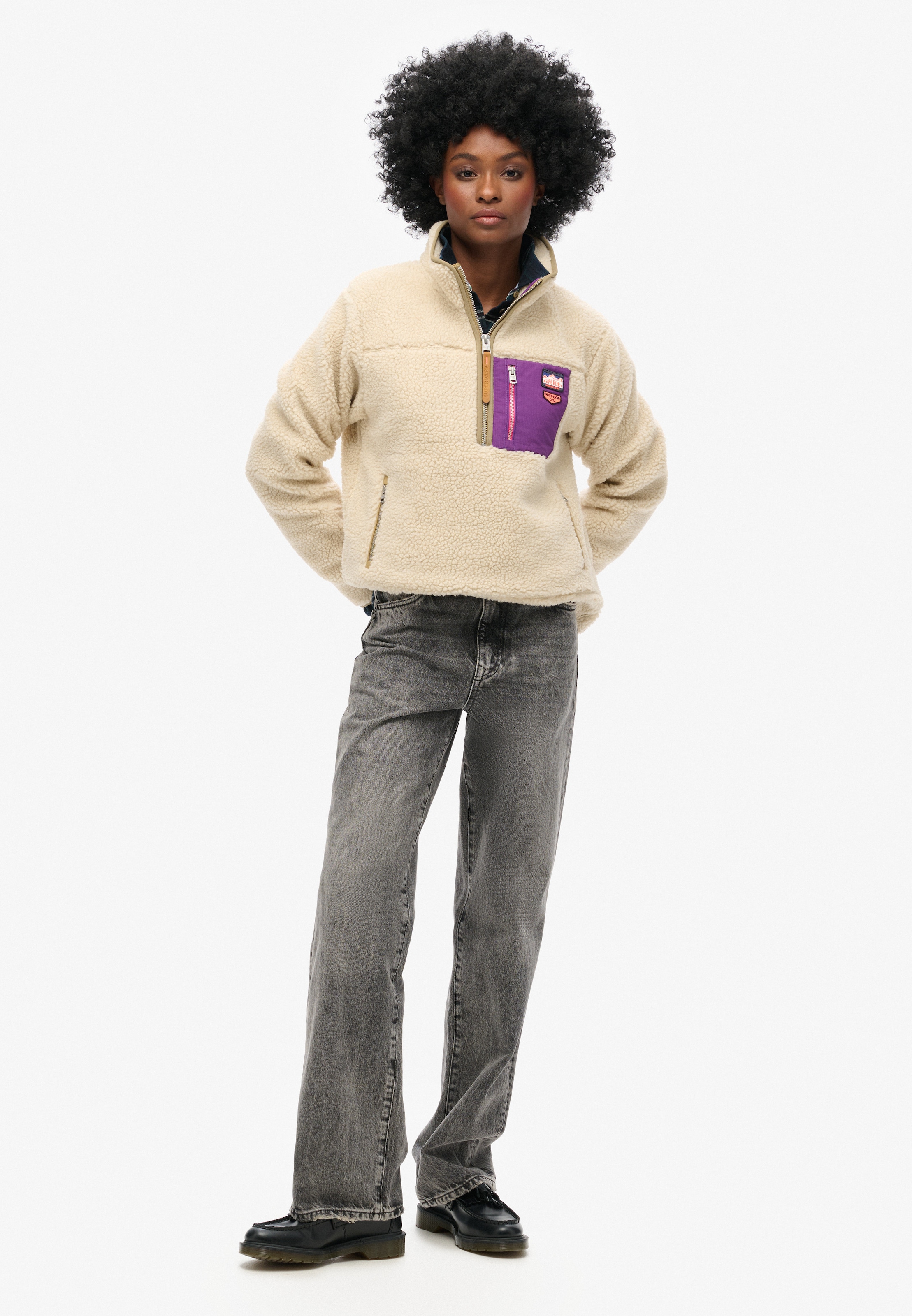 Superdry Fleecepullover »VINTAGE RETRO HALF ZIP FLEECE«
