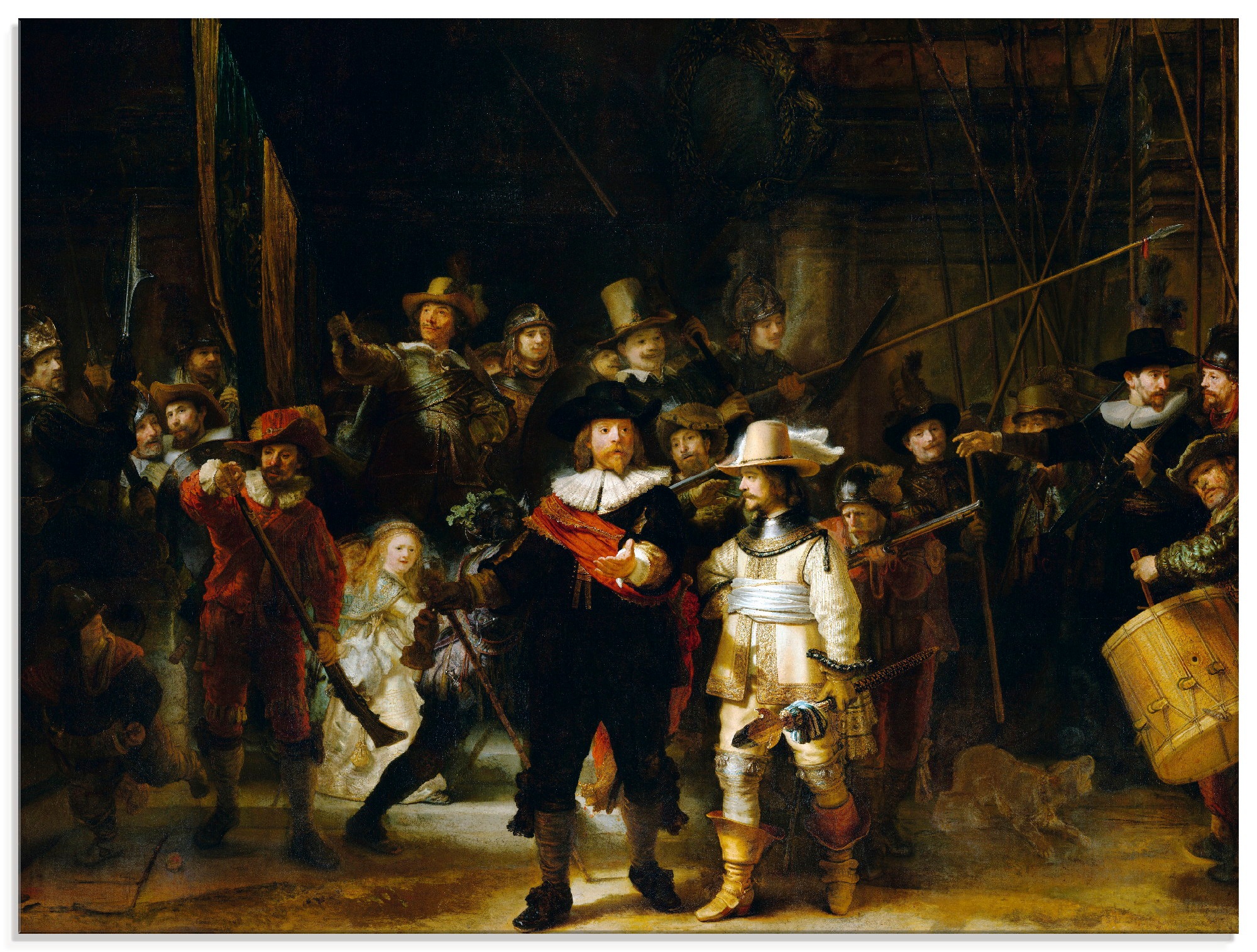 Artland Glasbild »Die Nachtwache. 1642« Porträts 1 Stk. tlg. in verschieden günstig online kaufen