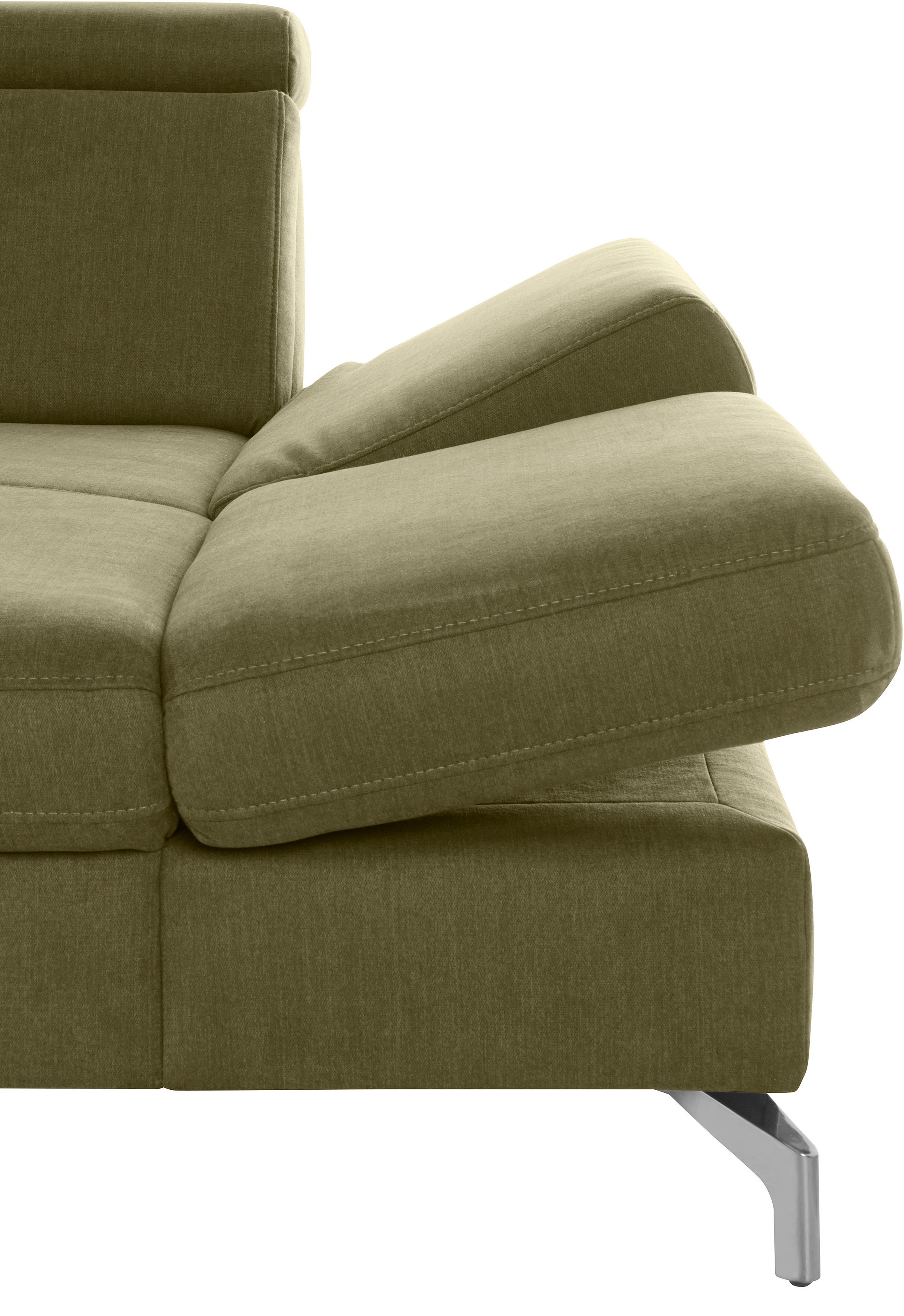 sit&more Wohnlandschaft »Brisbane U-Form«, Fußhöhe 12 cm, inklusive Sitztiefen-, Armteil- und Kopfteilverstellung