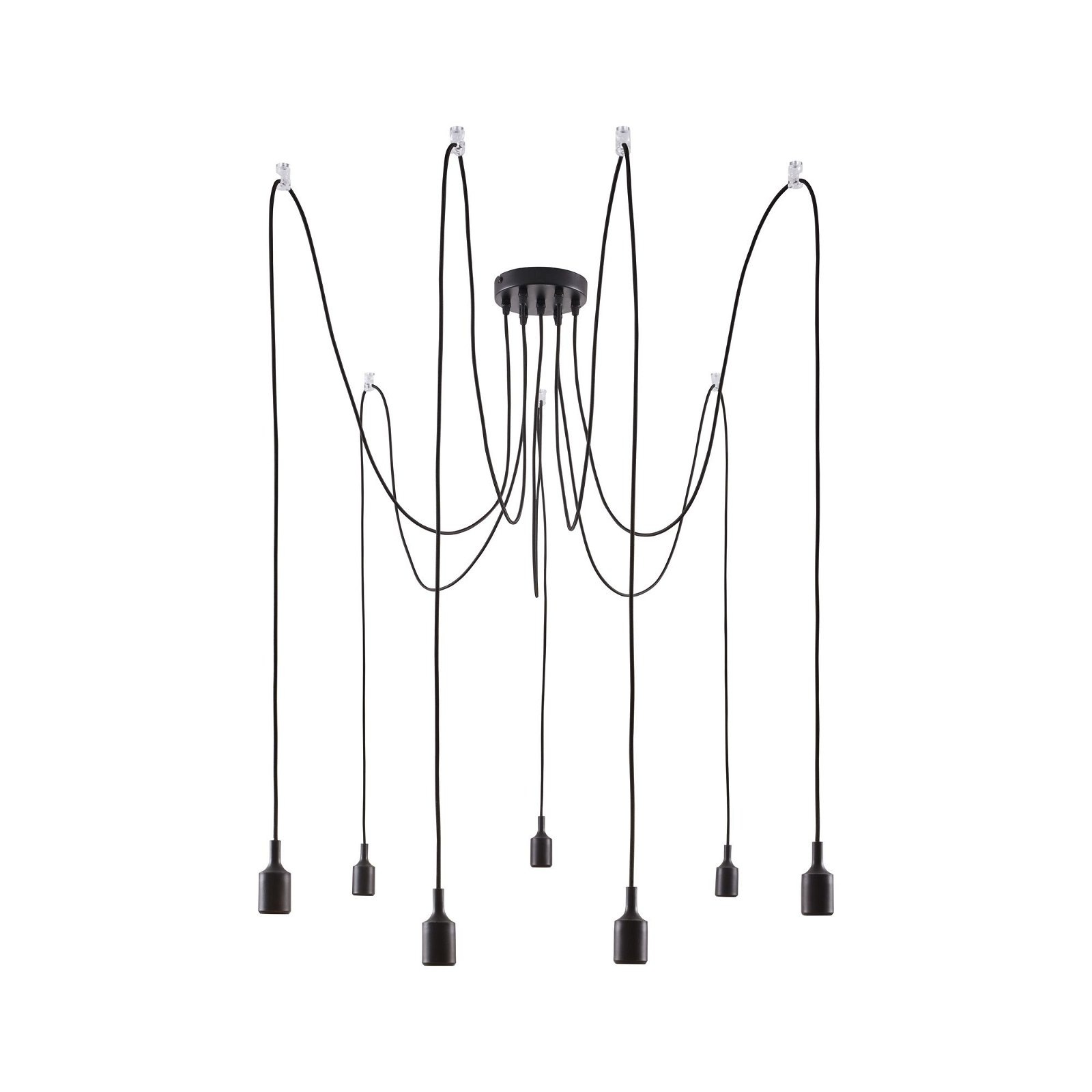 Paulmann Pendelleuchte »Neordic Ketil max.7x60W Schwarz 230V Silikon/Metall günstig online kaufen