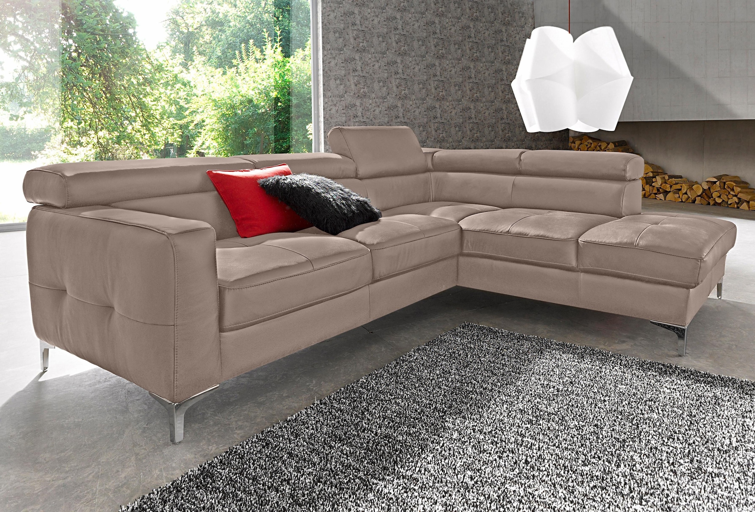 COTTA Polstergarnitur »Sammy L-Form«, (Set), Set bestehend aus: Ecksofa mit günstig online kaufen