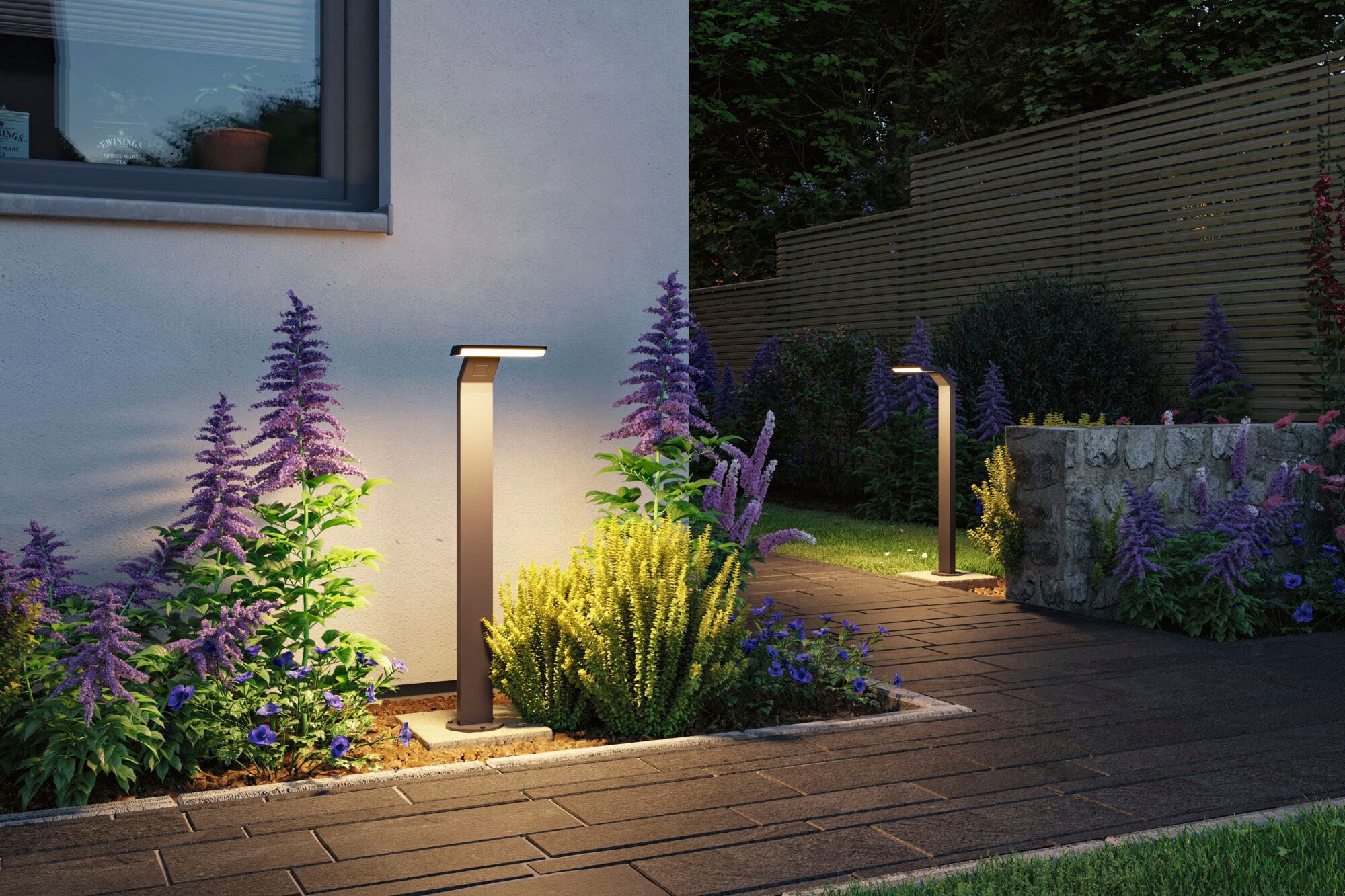 Paulmann LED Gartenleuchte »Zenera 230V Pollerleuchte 3000K anthrazit«, 1 flammig, seewasserresistent