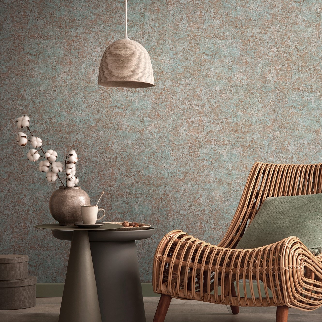 living walls Vliestapete »Metropolitan Stories. Travel Styles. Metallic-Tapete«, metallic-Metall-Effekte-gemustert, Grobe Struktur-Tapete Putzoptik Designtapete Hochwertig Tapeten Flur