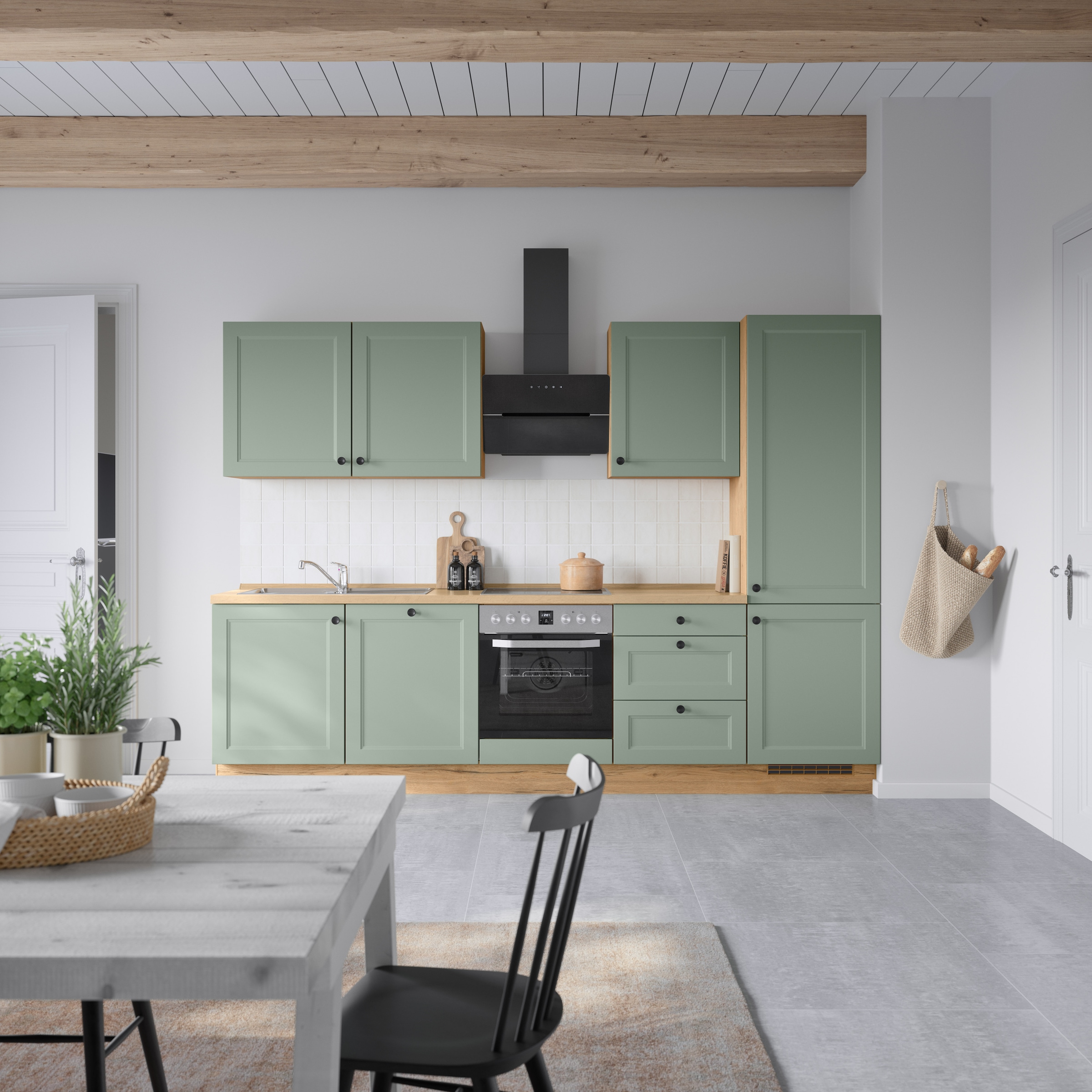 nobilia® Küchenzeile »"Cascada II"« vormontiert, Breite 300 cm, Ausrichtung wählbar, wahlw. mit E-Geräten