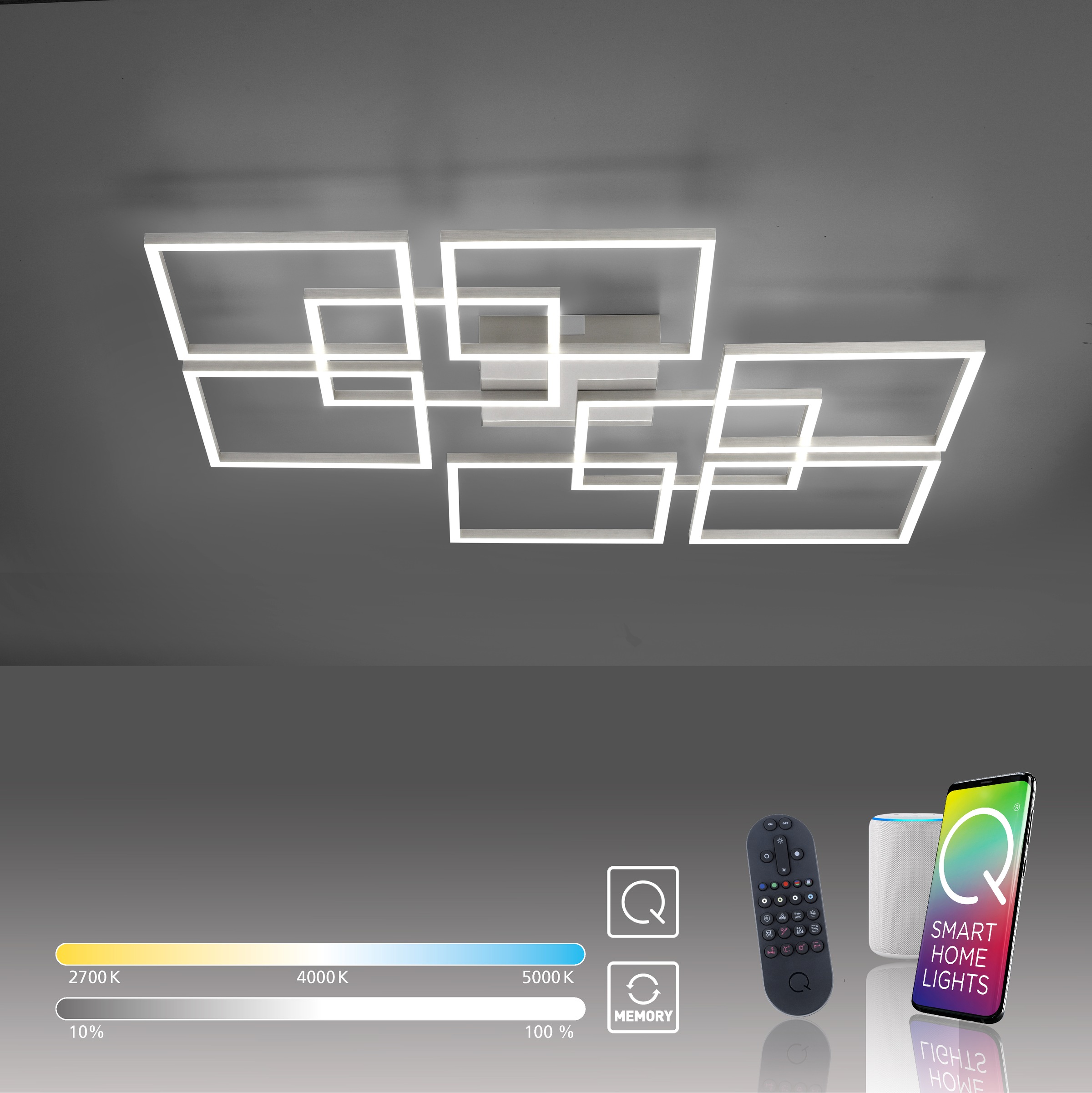 Neuhaus Q SMART HOME LIGHTS LED Deckenleuchte »Q-INIGO« LED-Board 1 Stk. warmweiß - kaltweiß