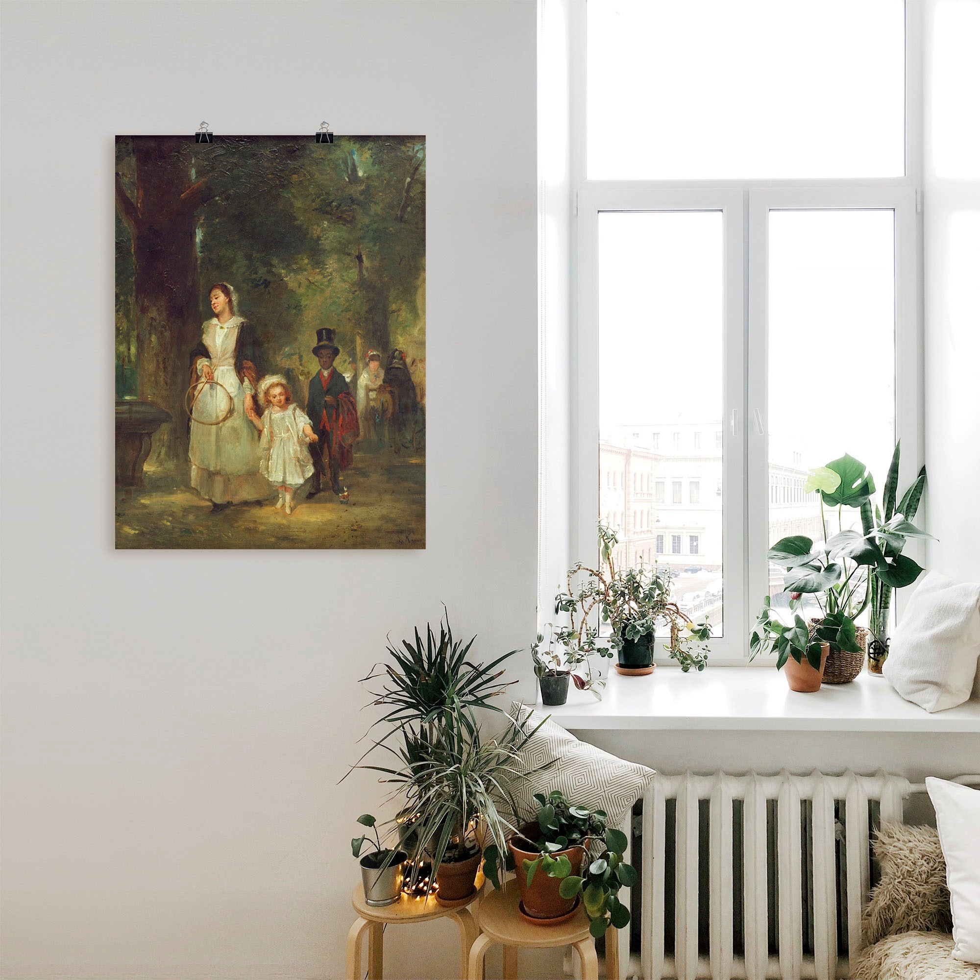 Artland Wandbild »Spaziergang im Tuileriengarten«, Gruppen & Familien, (1 St.), als Alubild, Leinwandbild, Wandaufkleber oder Poster in versch. Größen