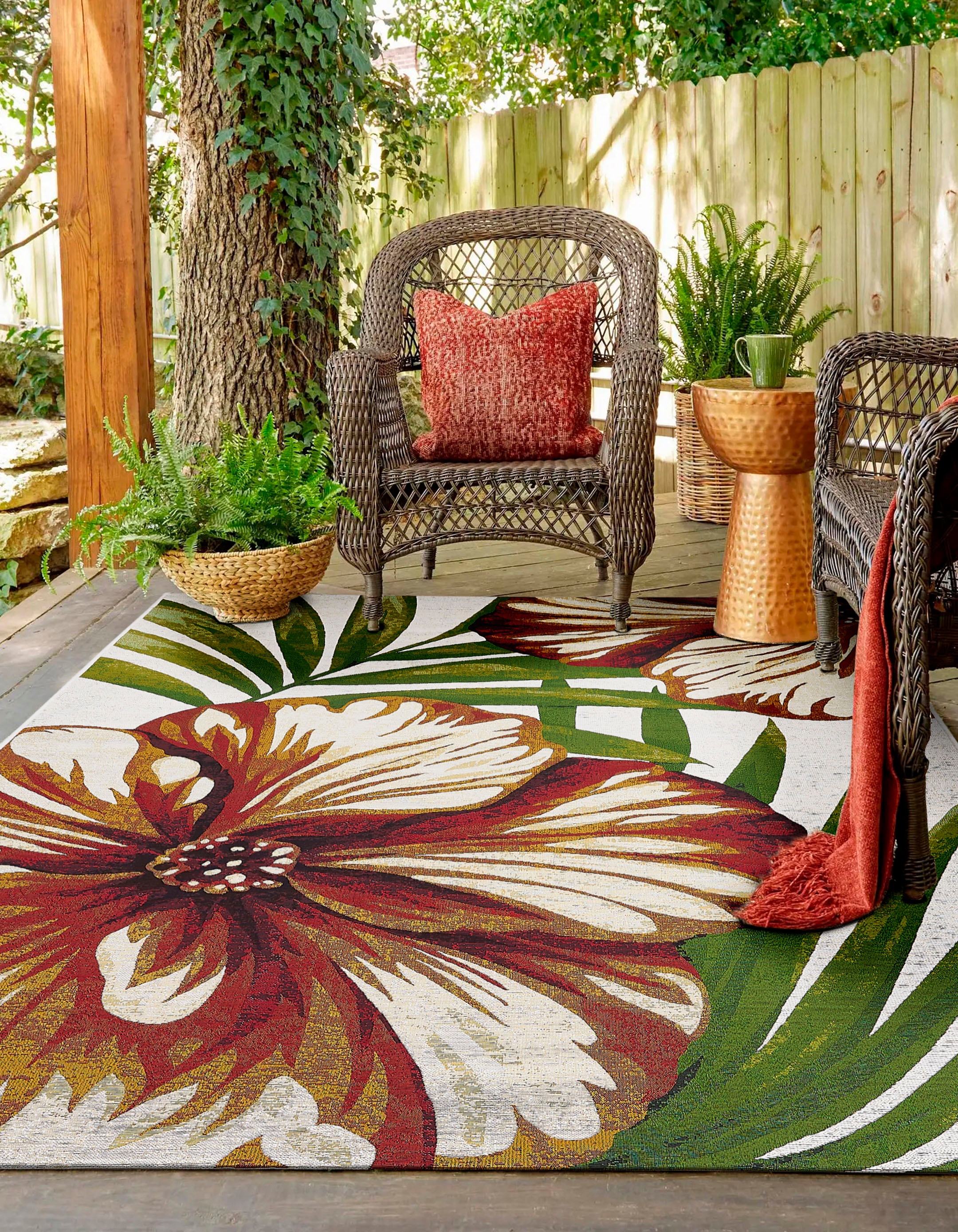 LUXOR living Teppich »Panama Blume, Made in Belgium«, rechteckig, 5 mm Höhe günstig online kaufen