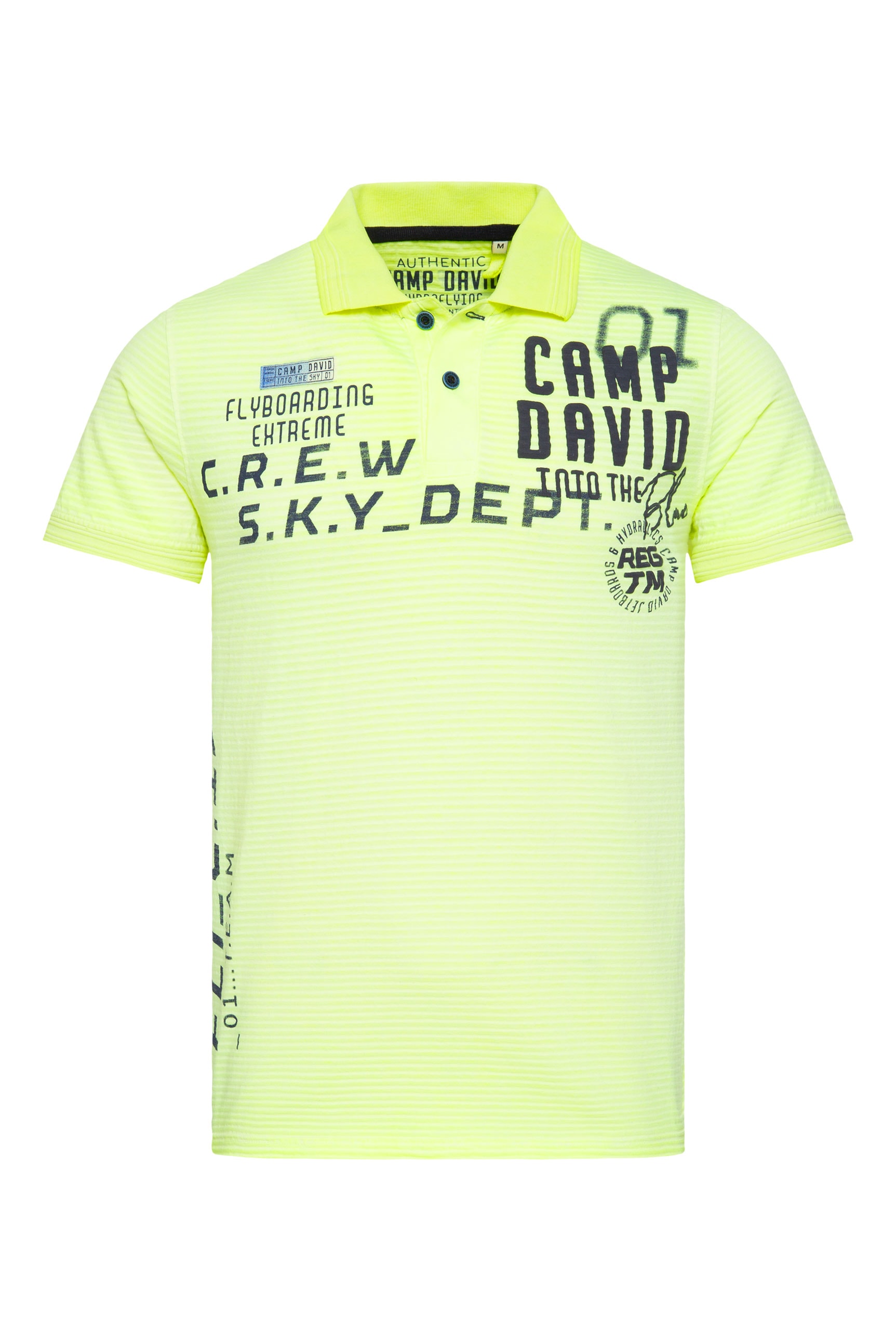 CAMP DAVID Poloshirt, mit Logo Print