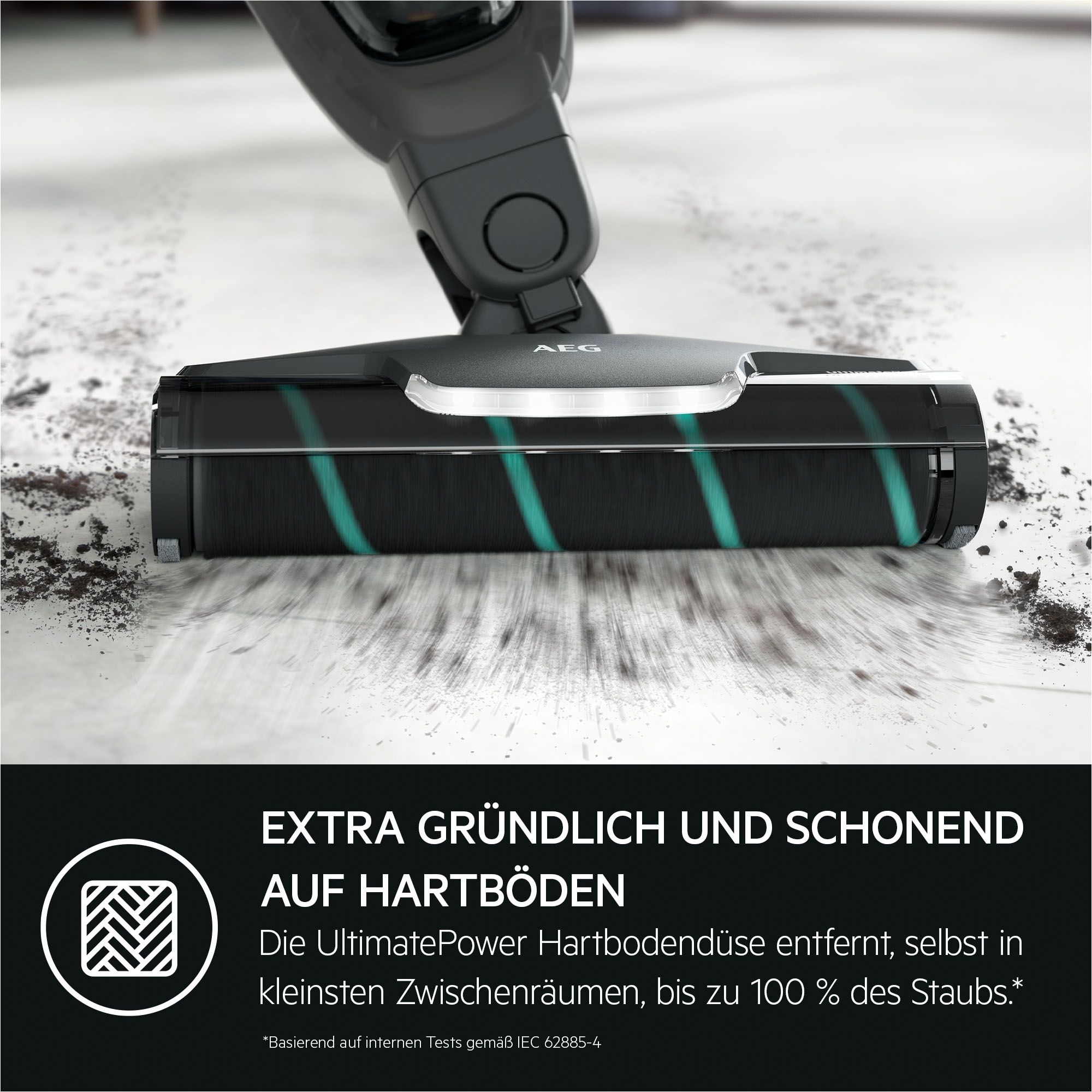 AEG Akku-Hand-und Stielstaubsauger »HYGIENIC 5000 AKKU-STAUBSAUGER (AS52H212XN)« 2in1, leise 79 dB(A), 58 % Recyclingmaterial, bis zu 50 Min. Laufzeit