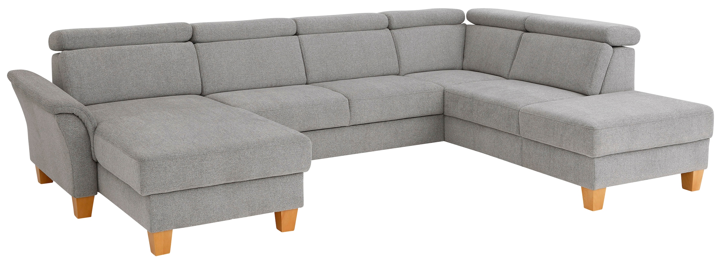 Home affaire Wohnlandschaft »Conville U-Form«, Kopfteilverstellung wahlweise mit Bettfunktion und Bettkasten