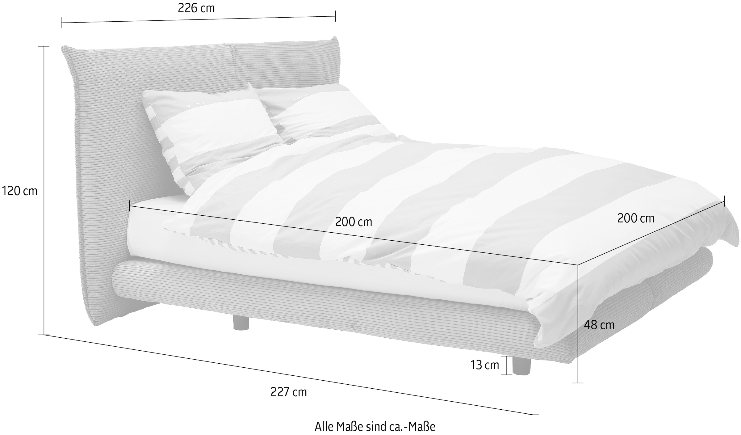 5. Bild von TOM TAILOR HOME Boxspringbett »SOHO PILLOW BOX«, in Schwebeoptik, Kopfteil in Kissenform, Höhe 120 cm