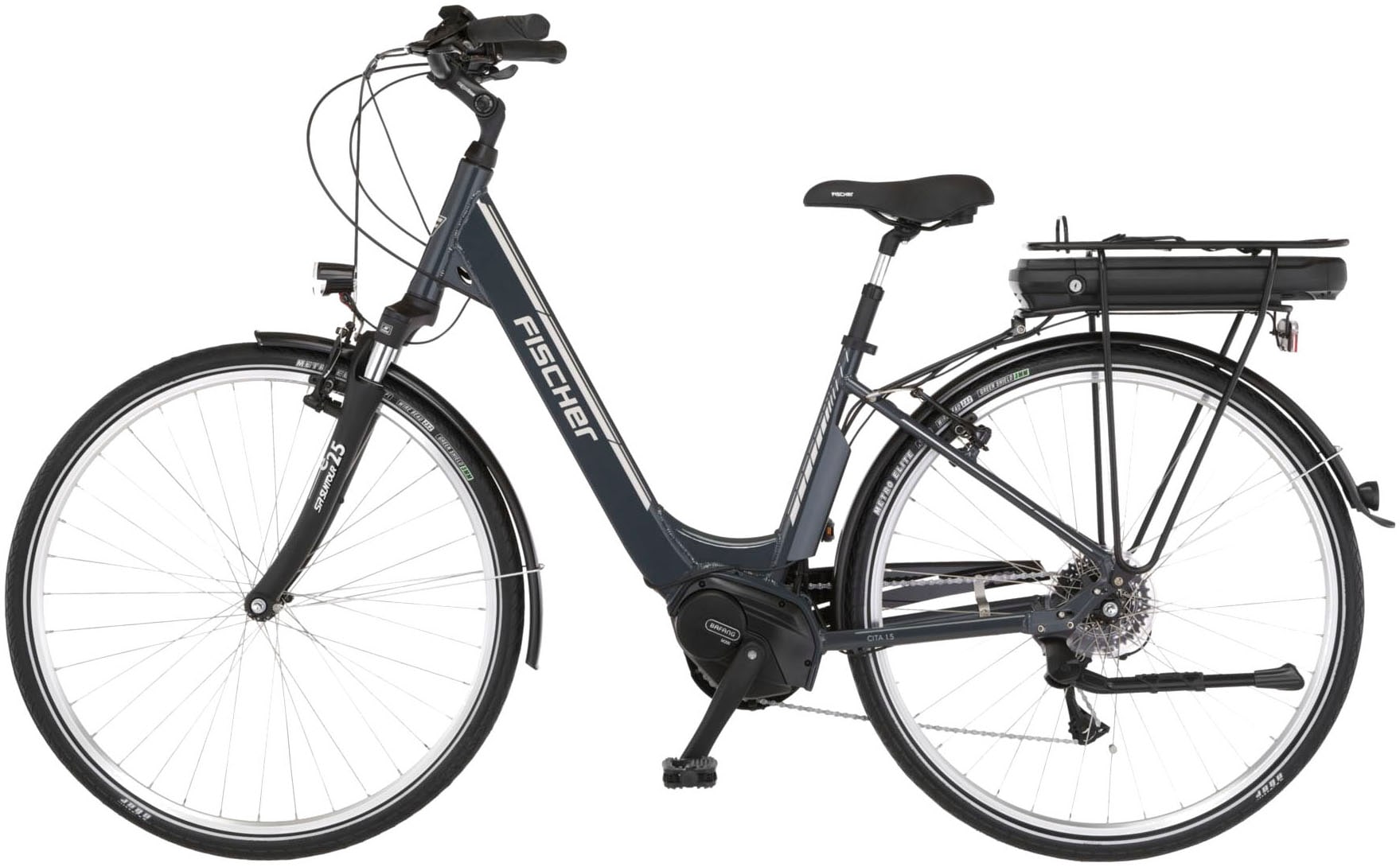 FISCHER Fahrrad E-Bike »CITA 1.5 418 44«, 8 Gang, Shimano, Acera, Mittelmotor 250 W, (Schloss), Pedelec, Elektrofahrrad für Damen u. Herren