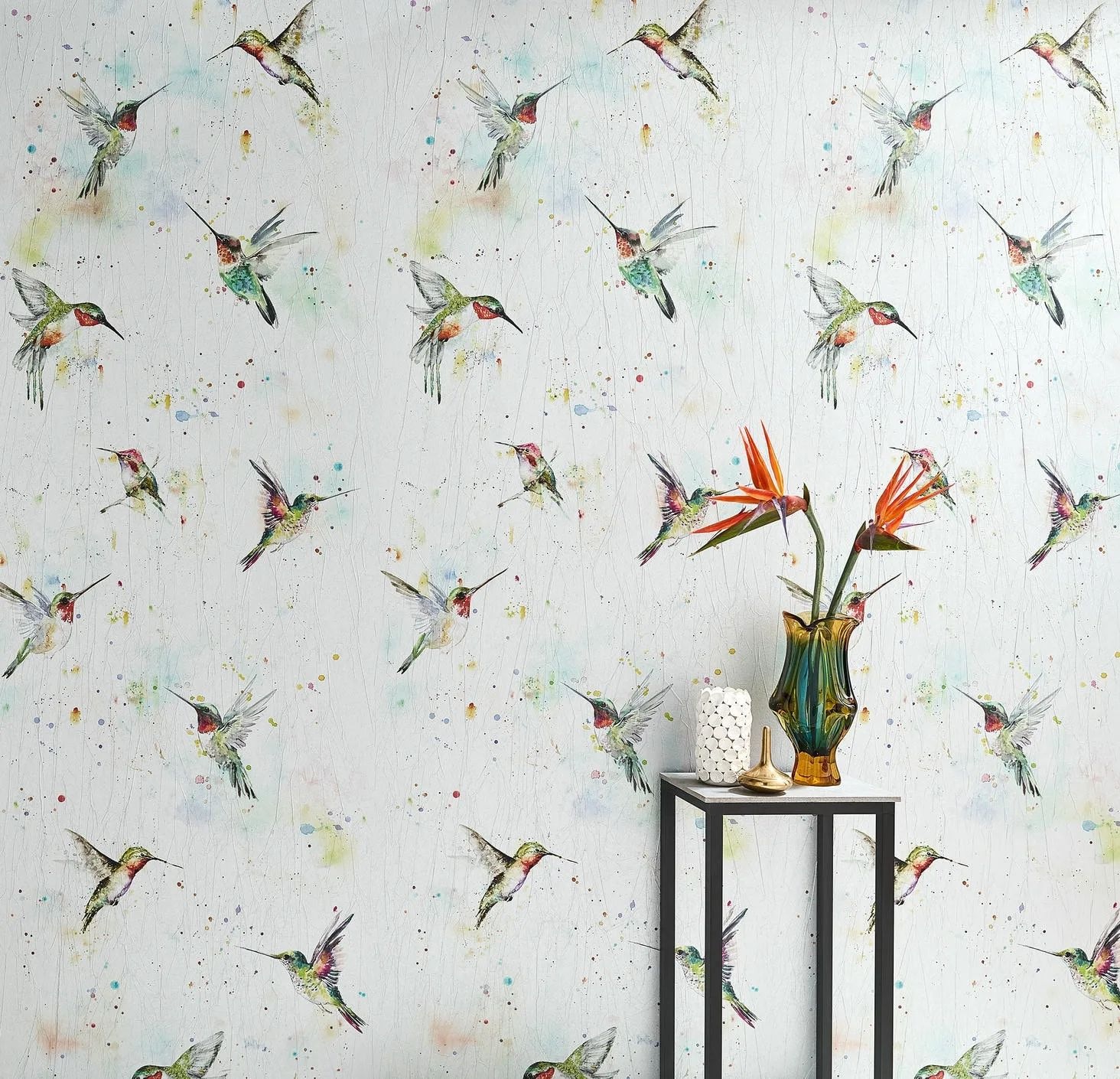 Marburg Vliestapete Kolibri Crushed-Optik Modern 270 cm x 210 cm Weiß günstig online kaufen