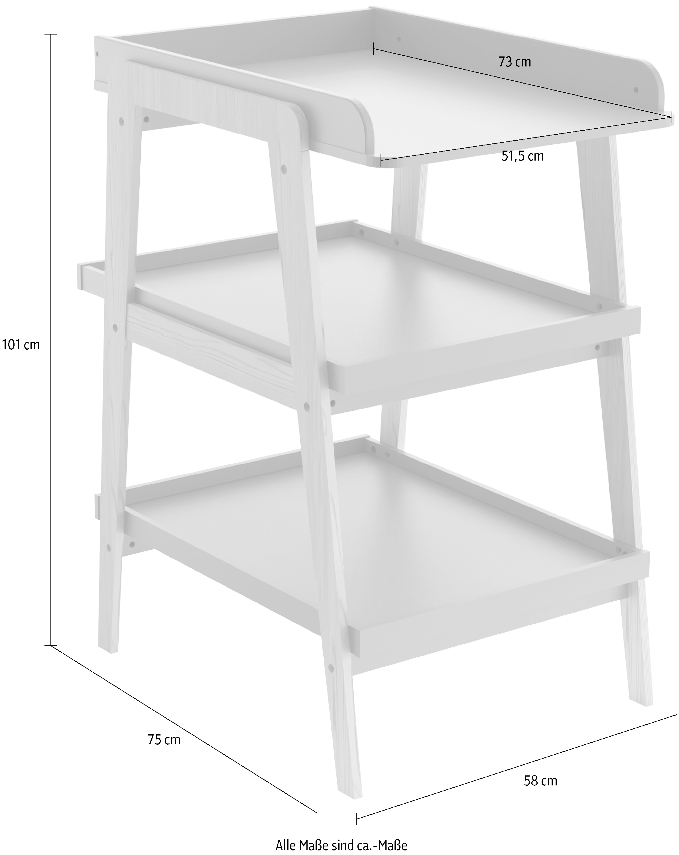Demeyere GROUP Wickelkommode »Tsuga«, Wickelkommode PRAKTISCHE DESIGN, 58 cm