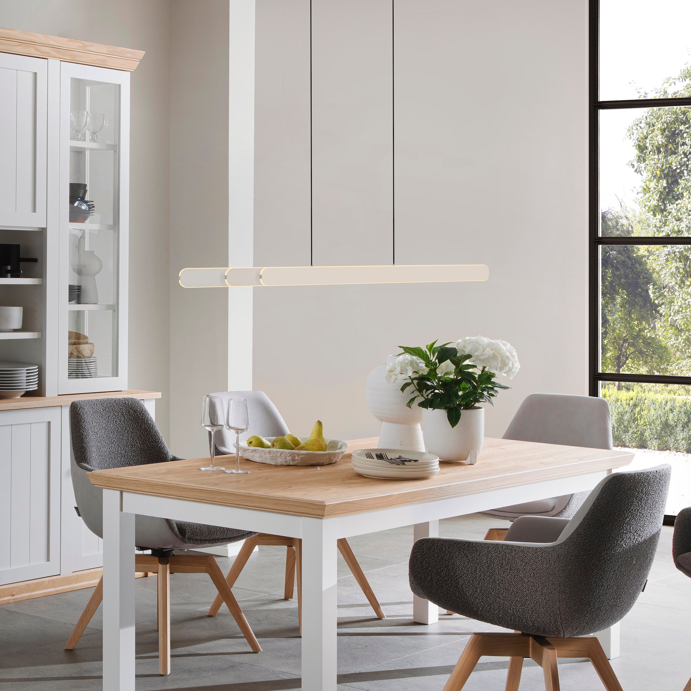 SCHÖNER WOHNEN-Kollektion LED Pendelleuchte »ADRIANA ROUND« LED-Board 1 Stk. warmweiß - kaltweiß SCHÖNER WOHNEN Kollektion, Touchdimmer, Comfort-Lift, Memoryfunktion